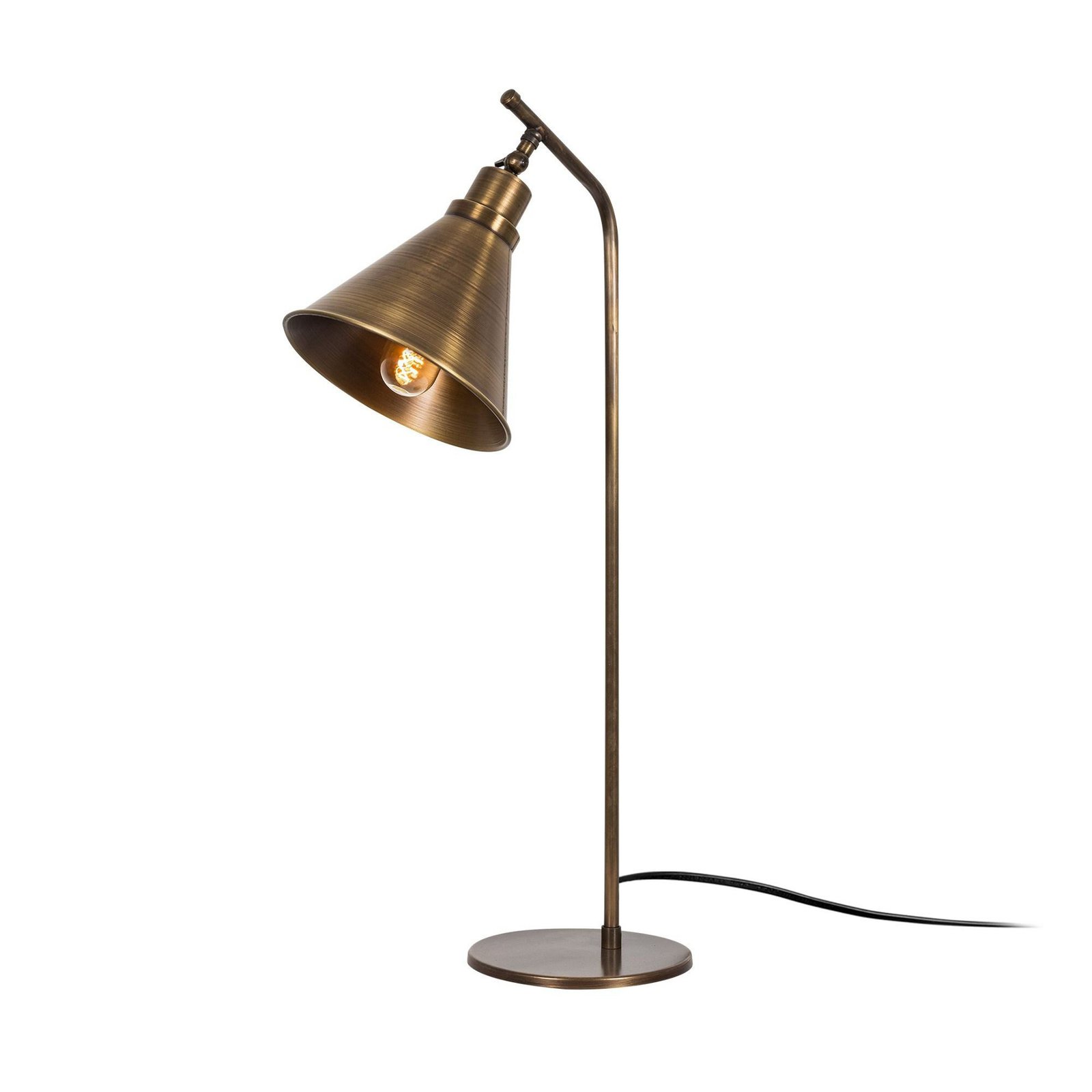 Sivani MR-610 bordlampe, gull antikk, metall, høyde 50 cm