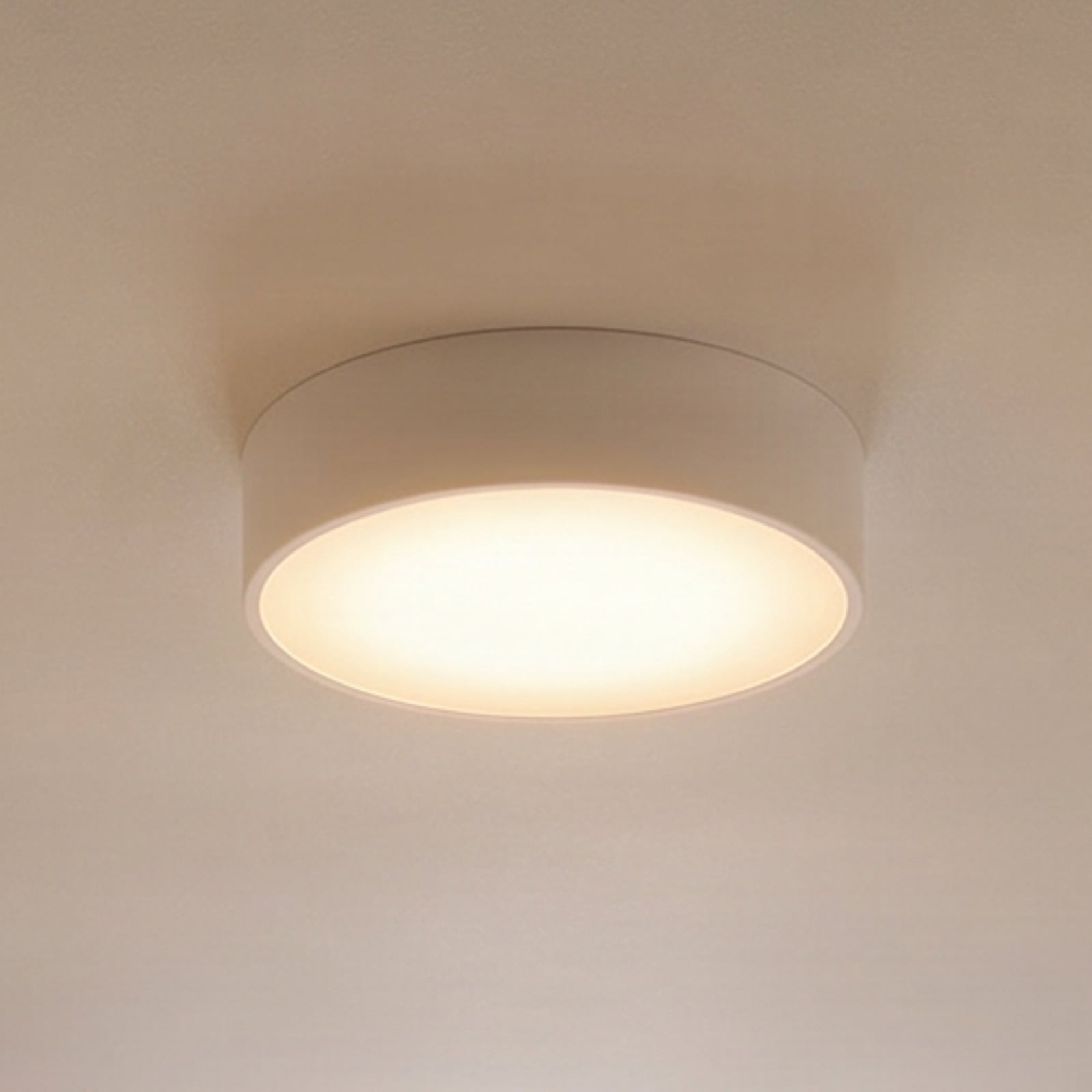 Candeeiro de teto Cleo, Ø 30 cm, IP20, branco, metal, E27 Candeeiro de teto Cleo, Ø 30 cm, IP20, branco, metal, E27