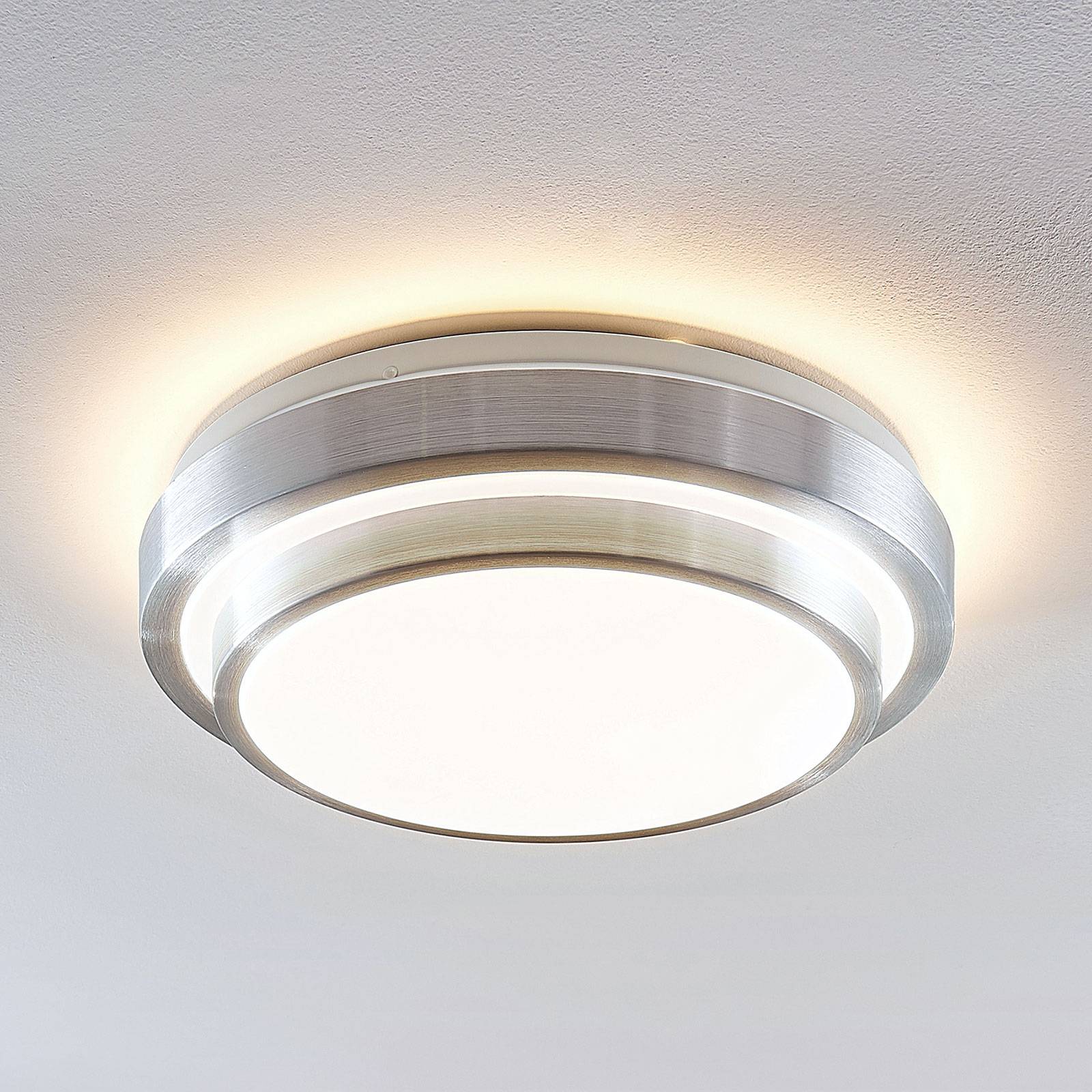 Lindby Naima lampa sufitowa LED alu okrągła 34cm