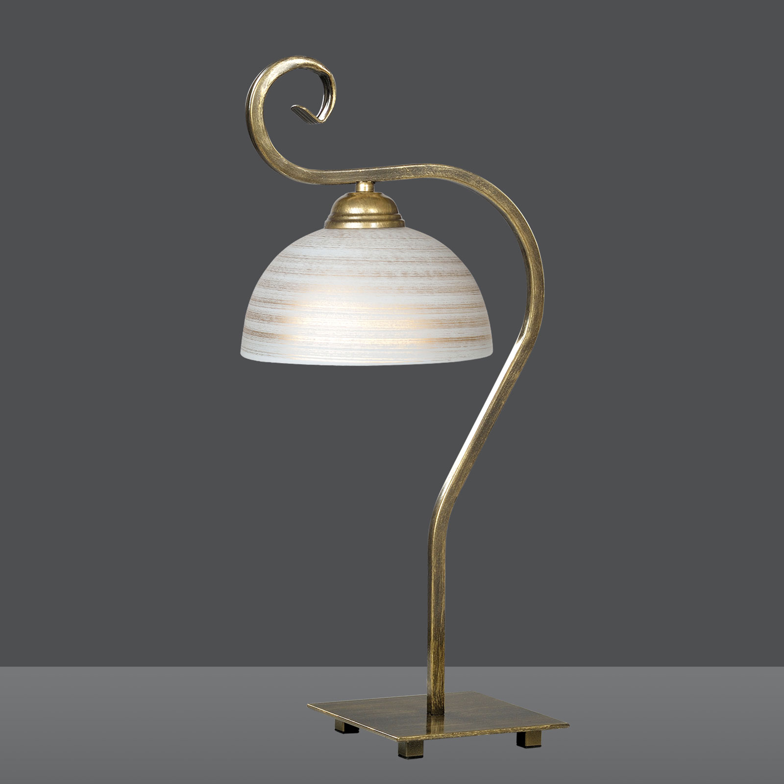 Lámpara de mesa Wivara LN1 en diseño clásico, oro
