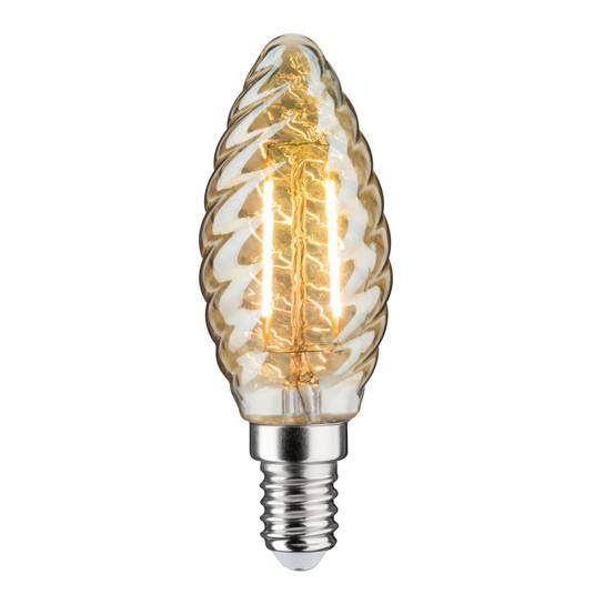 Sviečková LED žiarovka E14 2,6W 2500K zlatá točená