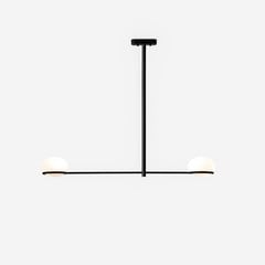 LEDS-C4 Coco Double rippvalgusti, must, pikkus 110 cm