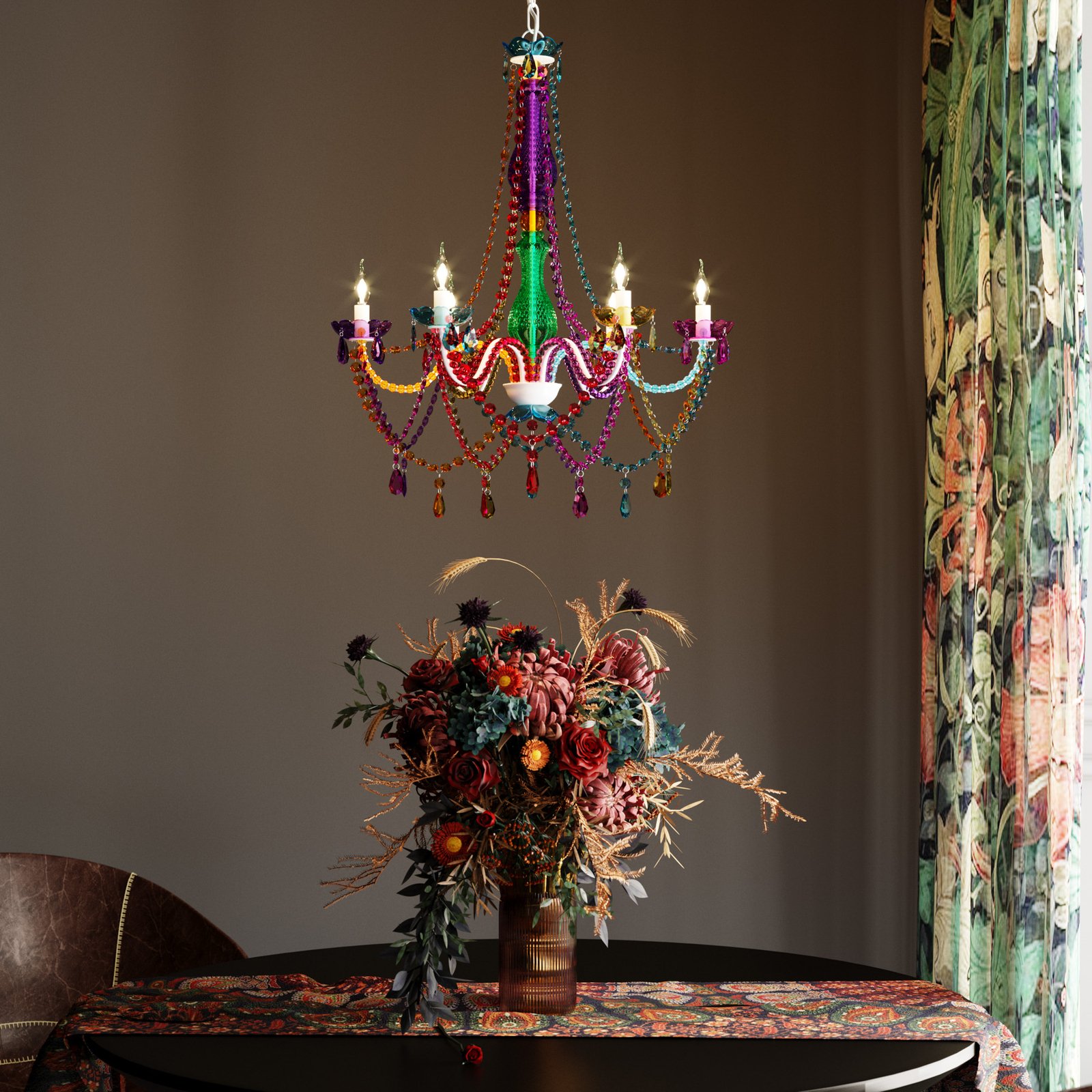 KAREN Starlight Rainbow 6-bulb chandelier