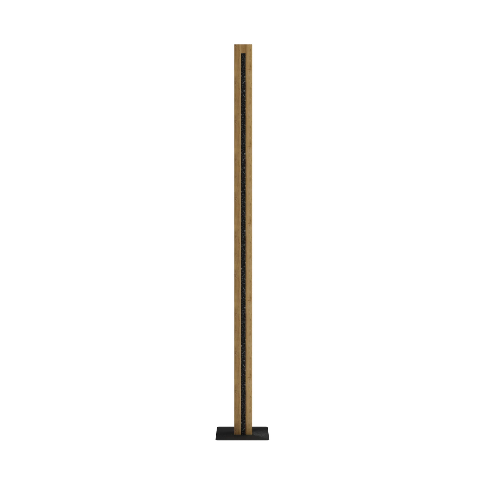 Λάμπα δαπέδου LED Chile S, δρυς/γρανίτης, ύψος 152 cm, ρυθμιζόμενη ένταση