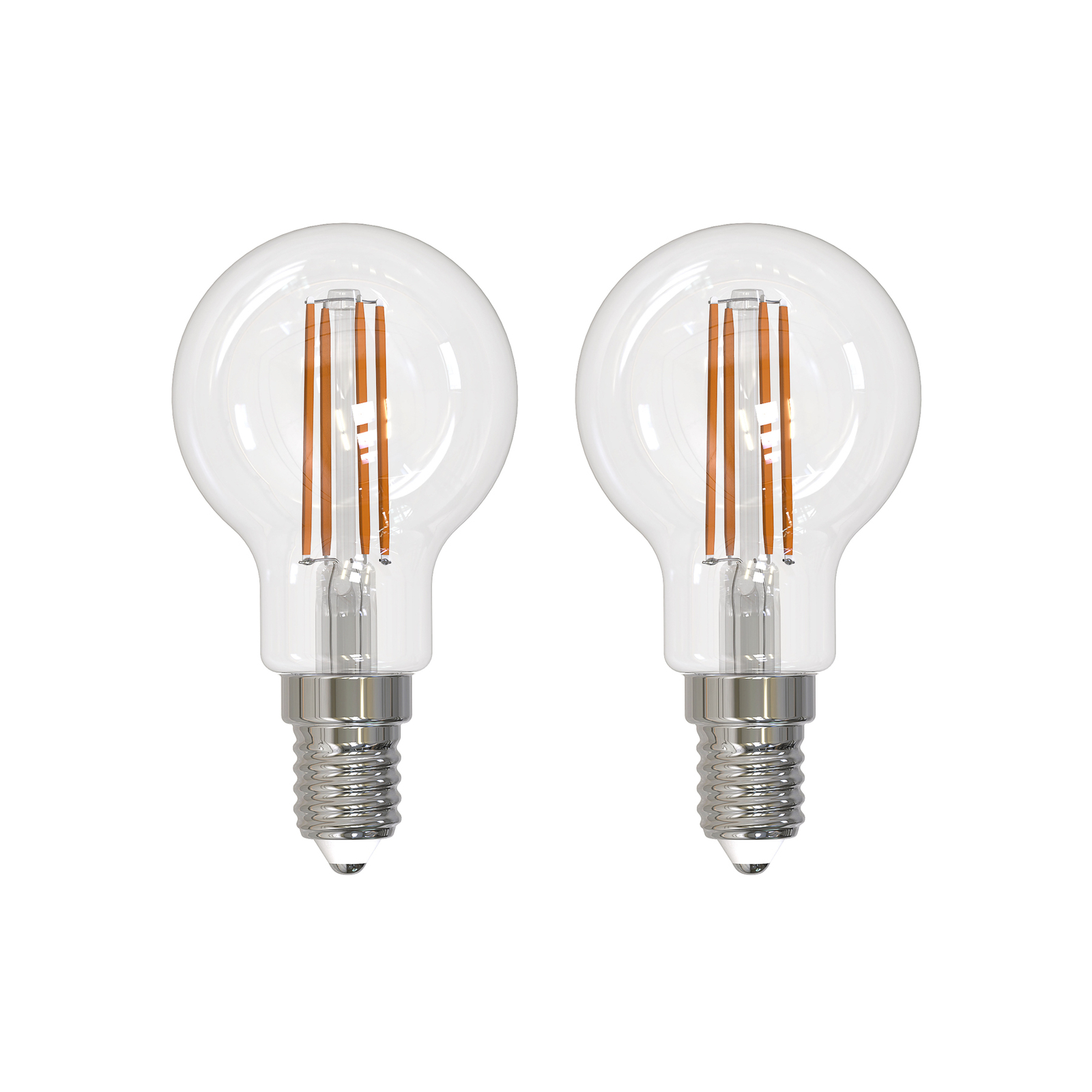 Arcchio filament LED bulb E14 G45, set of 2, 4000 K
