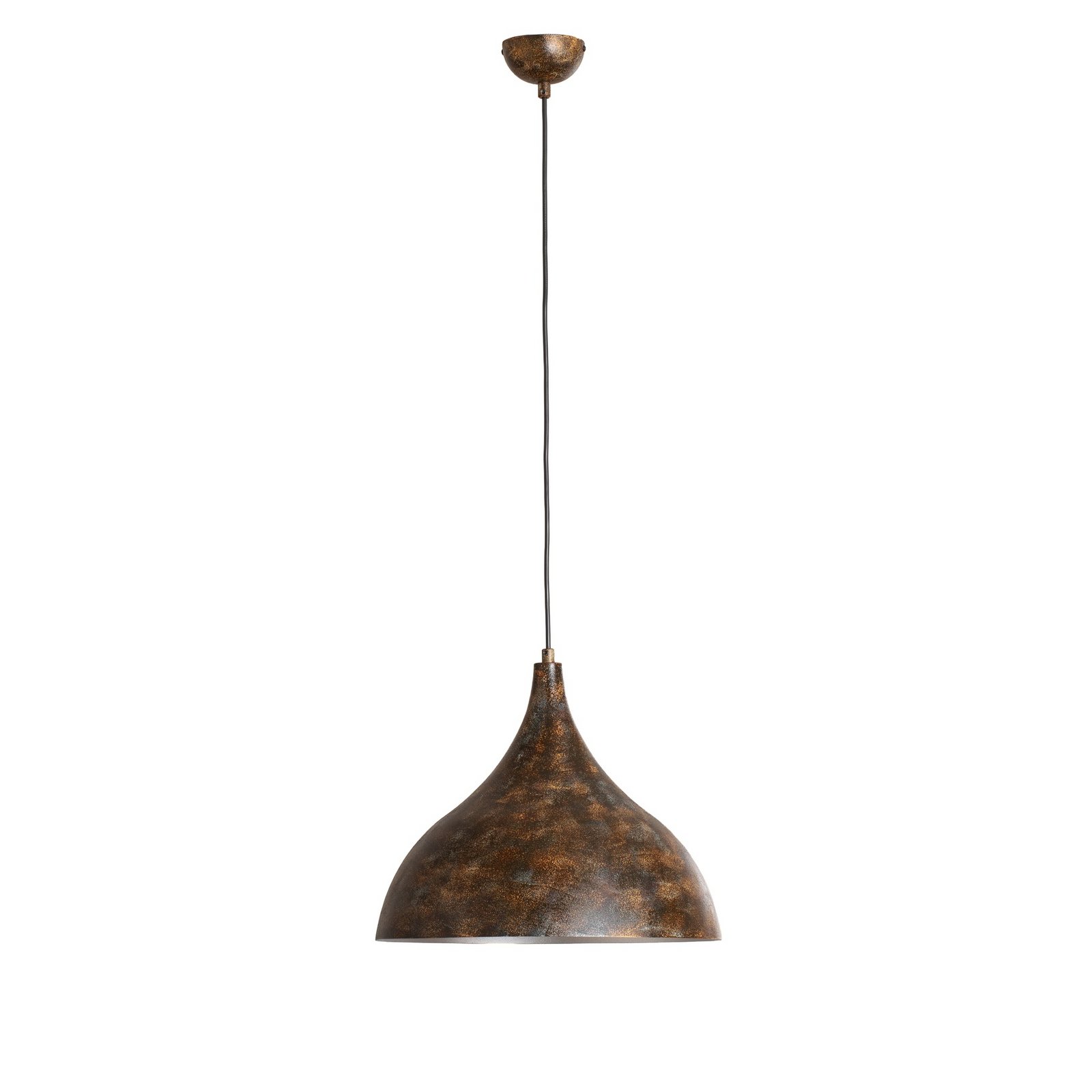 Lampada a sospensione Bitlislim, marrone antico, Ø 41 cm, metallo, E27