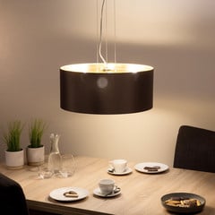 Lámpara colgante textil Maserlo, capuchino, 53 cm