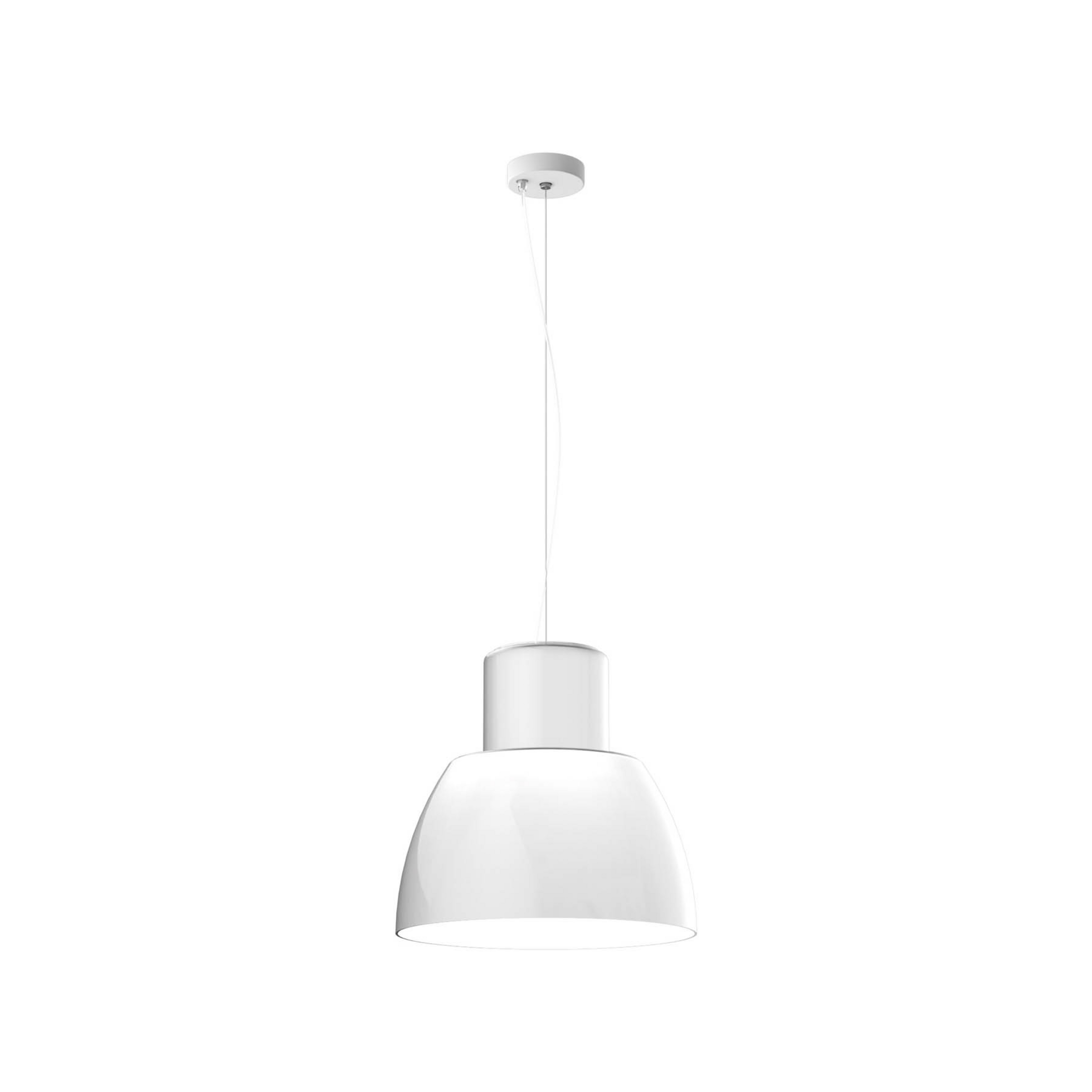 Lorosae Hängeleuchte, weiß, Ø 40 cm, Glas, E27 - Nemo