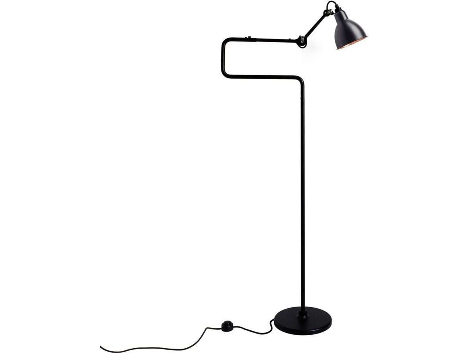 Lampe Gras 411 gulvlampe, sort/sort/kobber – DCW - Stue - Metal