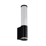 LED-seinavalgusti Stefano, mattmust, kõrgus 29 cm, metall, IP44