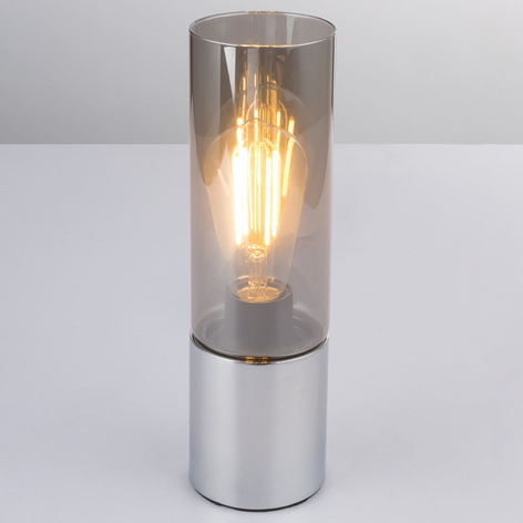 Bordlampe Annika med røykgråe glasskjermer