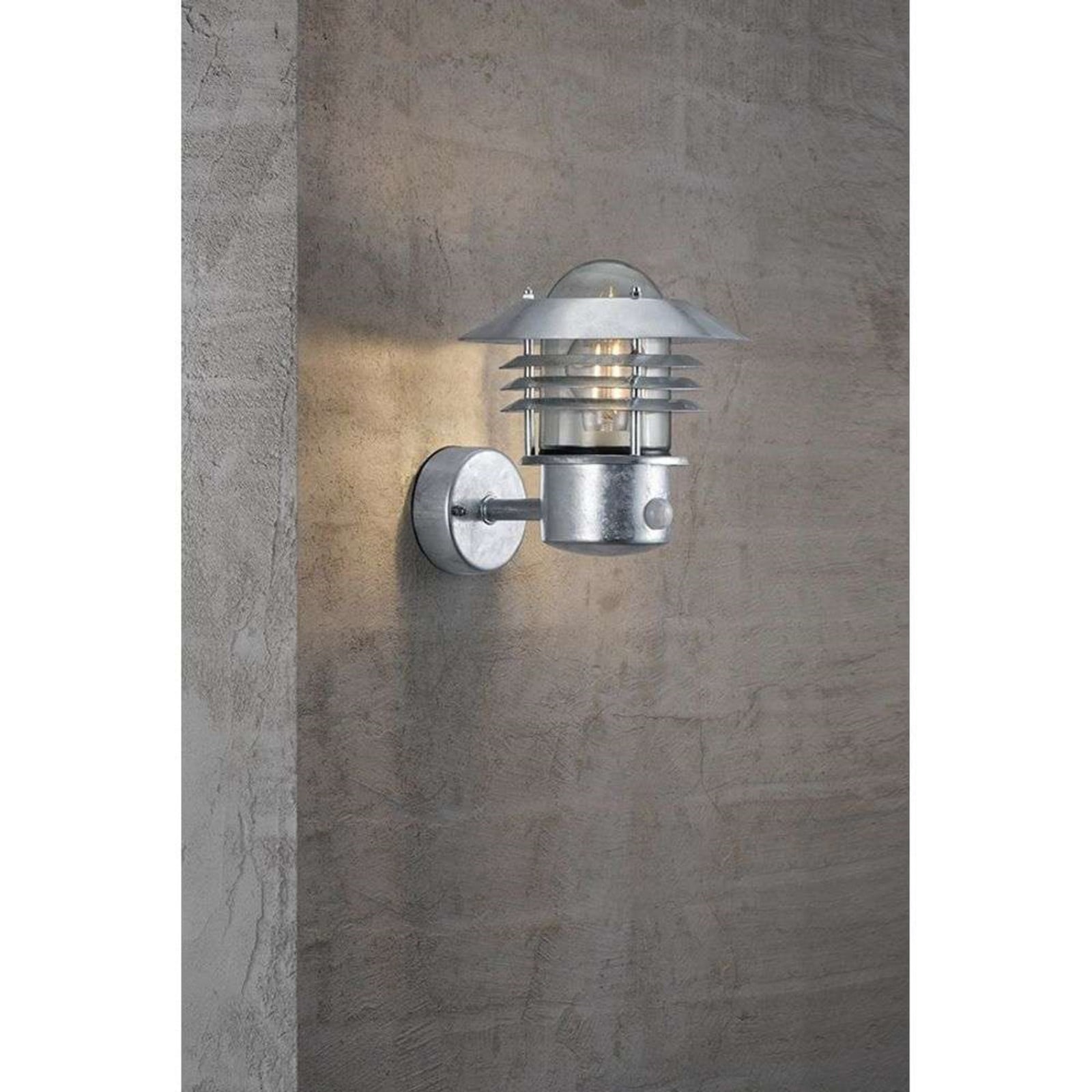 Vejers V&auml;gglampa w/Sensor Galvanised Nordlux - Metall