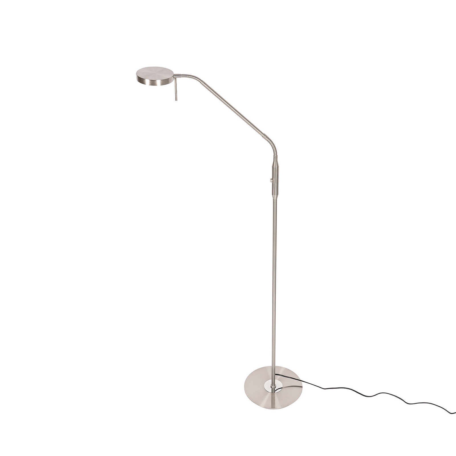 Lindby Sharani LED floor lamp, CCT, nickel