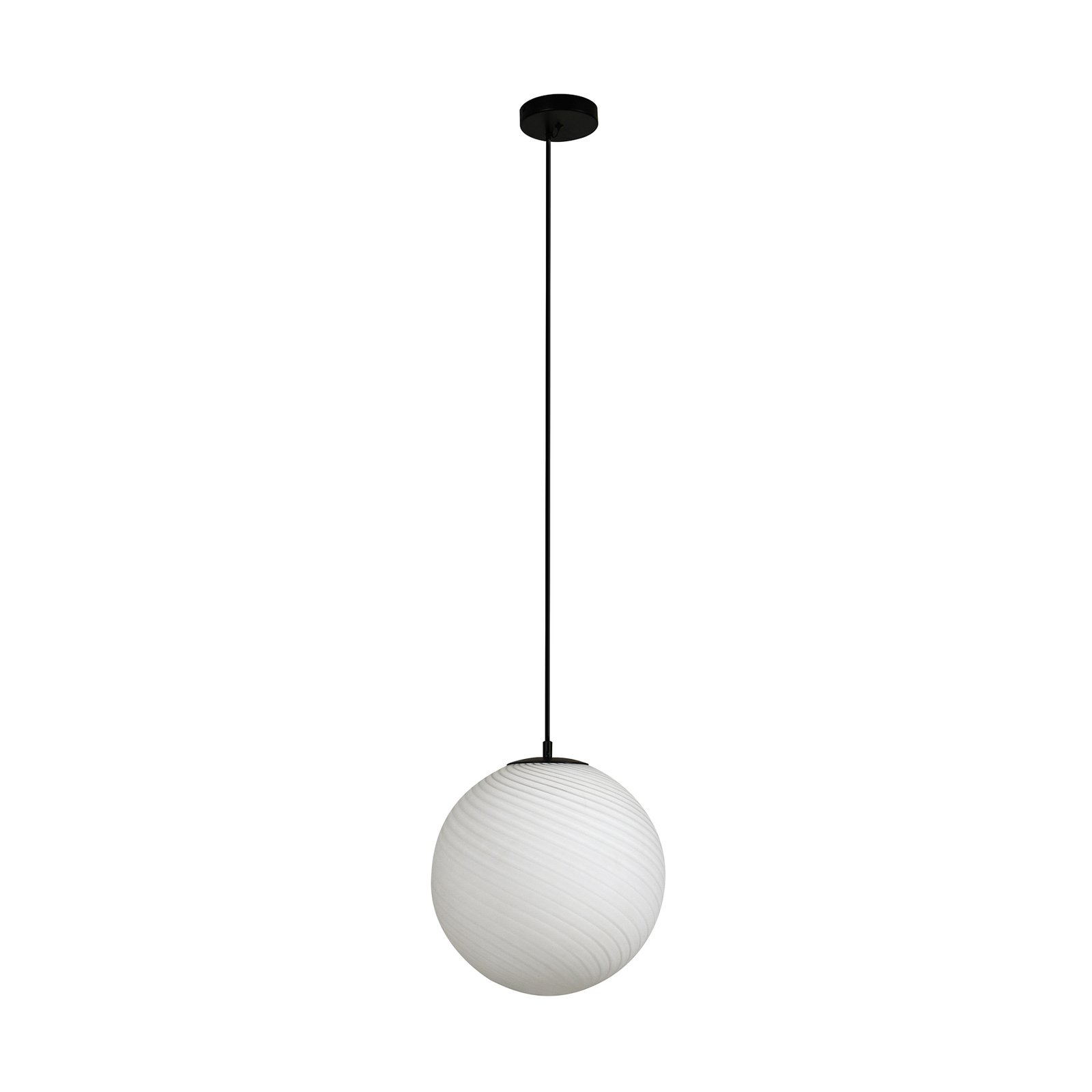 Lucande Suspension Kestralia, blanc, verre, Ø 36,8 cm, E27