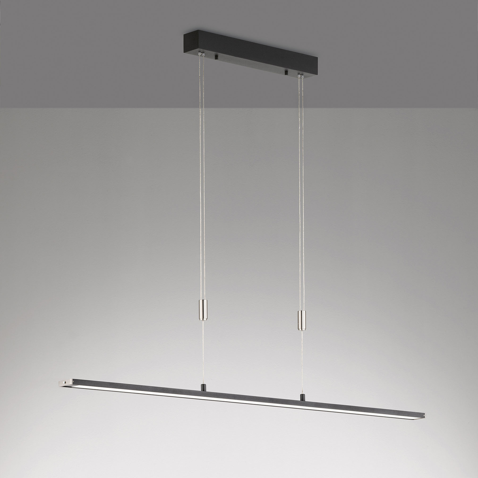 Metz TW LED hanging light, CCT, length 120 cm, black