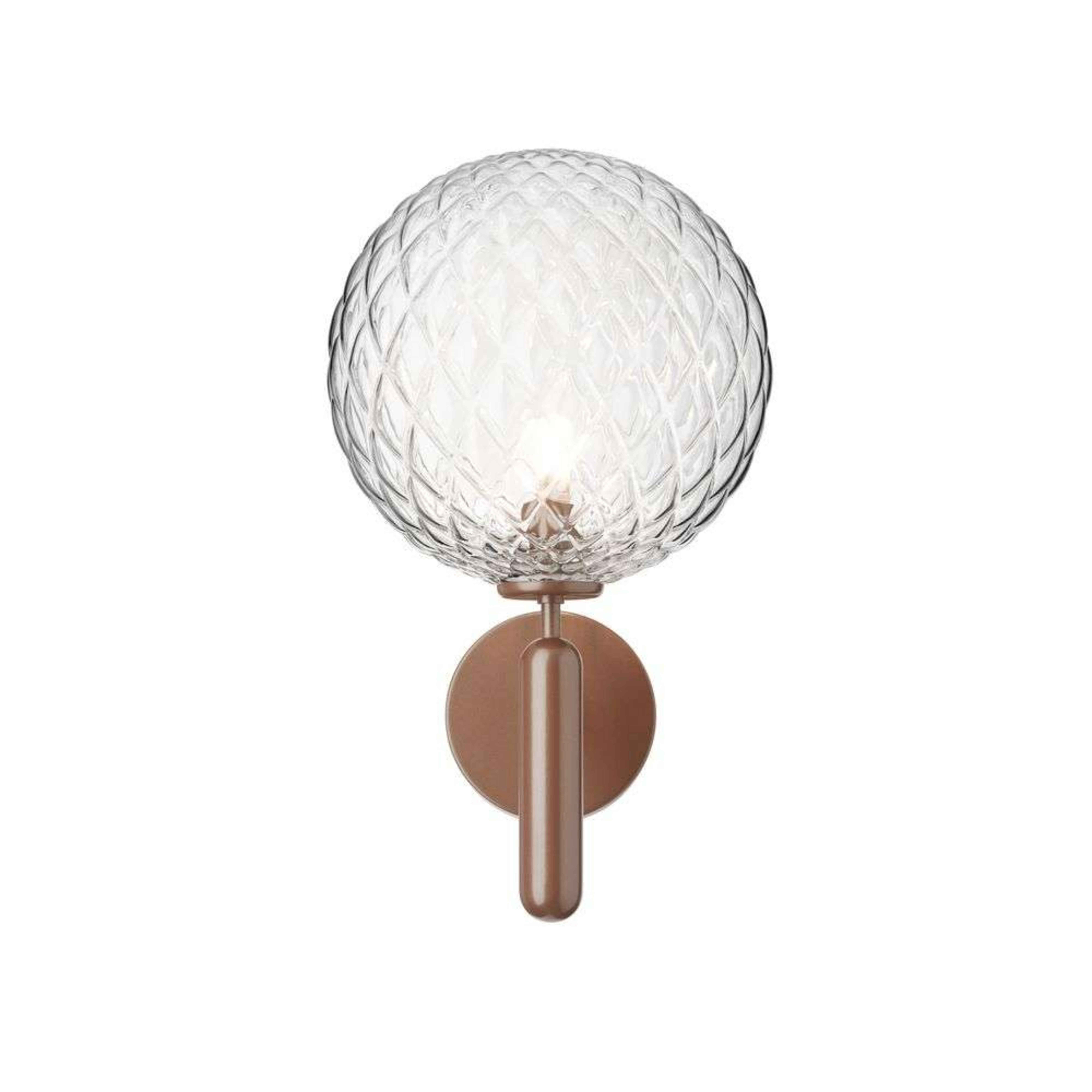Nuura Candeeiro de parede exterior Miira, bronze/transparente, Ø 20 cm - Nuura