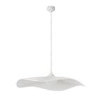 Bover LED hanglamp Mediterránia, wit, Ø 52 cm, stof