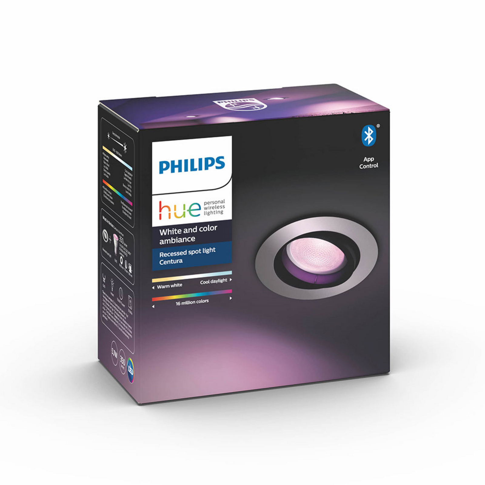 Centura Recessed Alu Round Bluetooth White/Color Amb. - Philips Hue