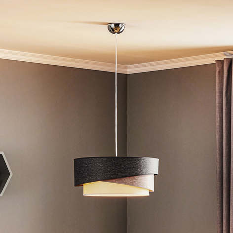 Lampada a sospensione Kobo, grafite/grigio/bianco