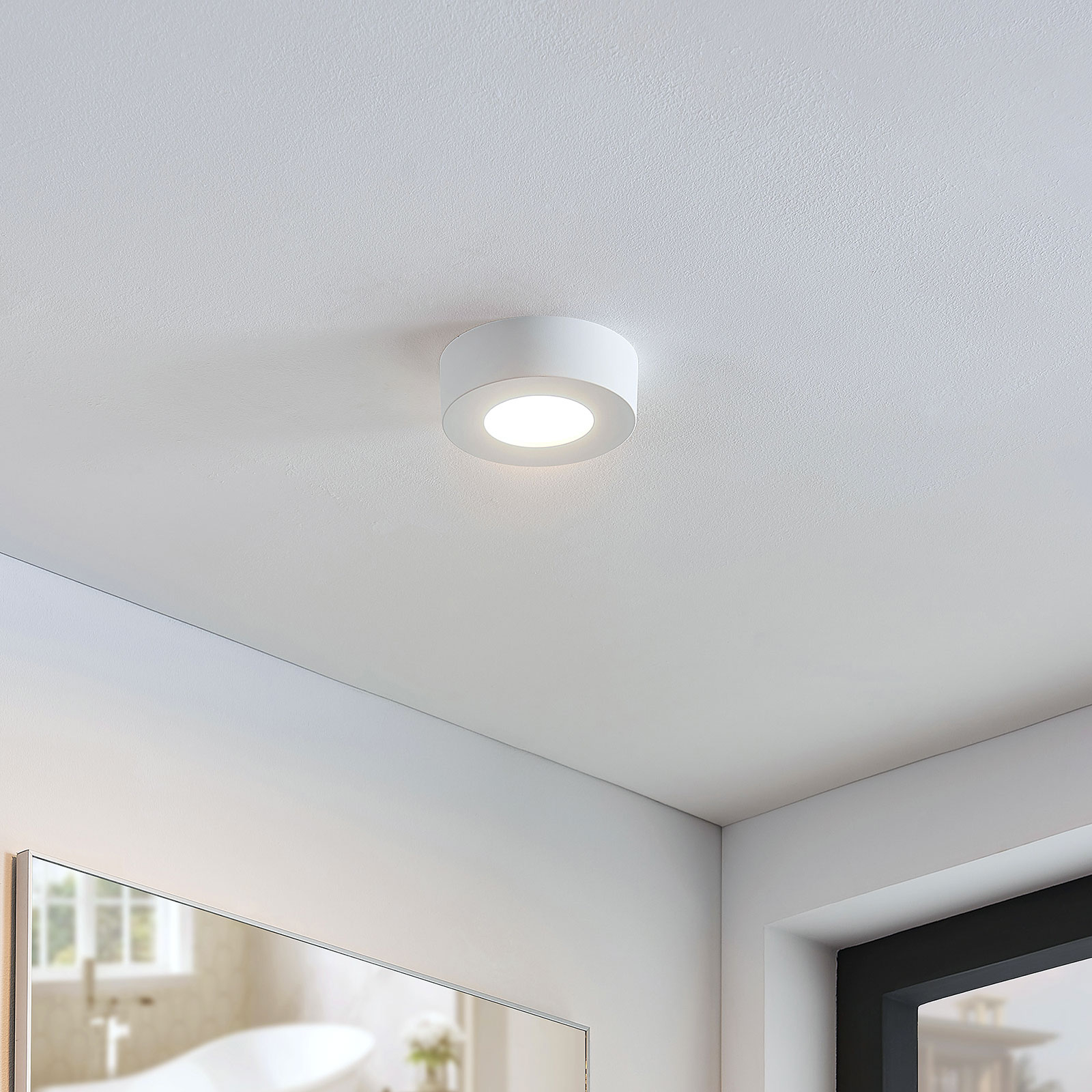 Compra Lámpara de techo Marlo 3000K blanca redonda 12,8cm | Lampara.es