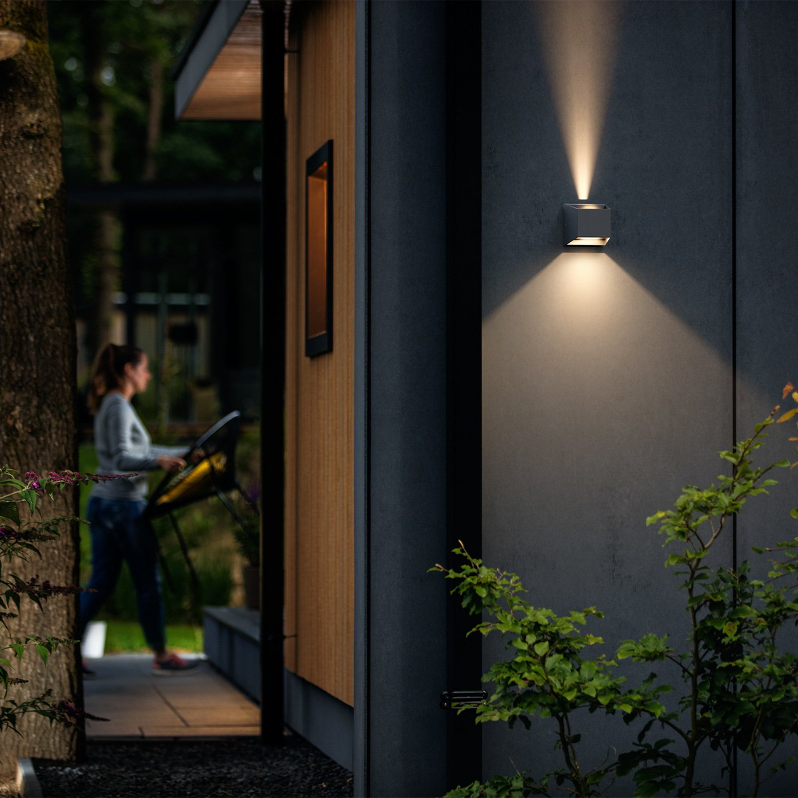 Philips LED-Außenwandleuchte Alix UE, anthrazit, Alu, IP44