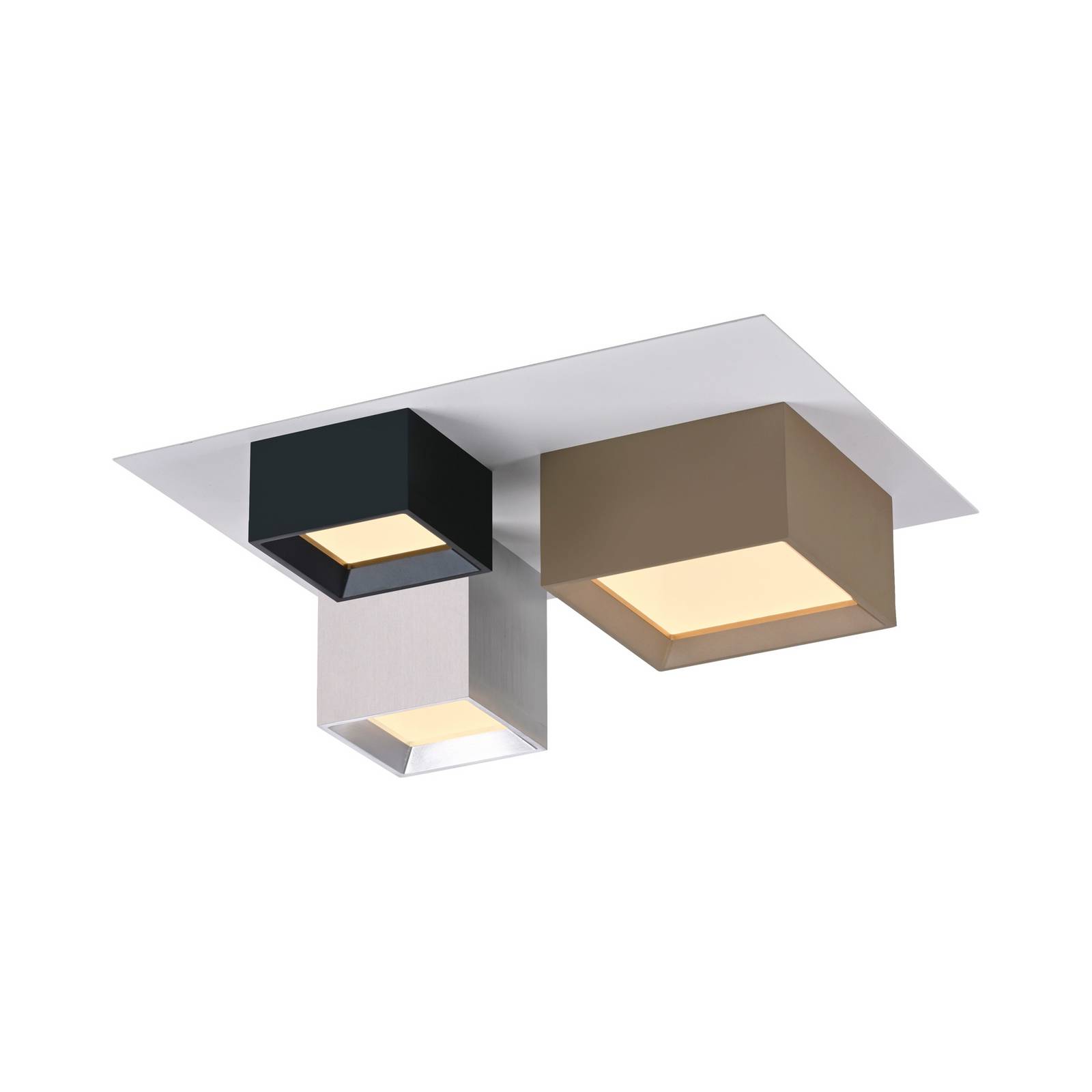 LED-Deckenlampe PURE Manhatten, multicolor, 3-flg., CCT