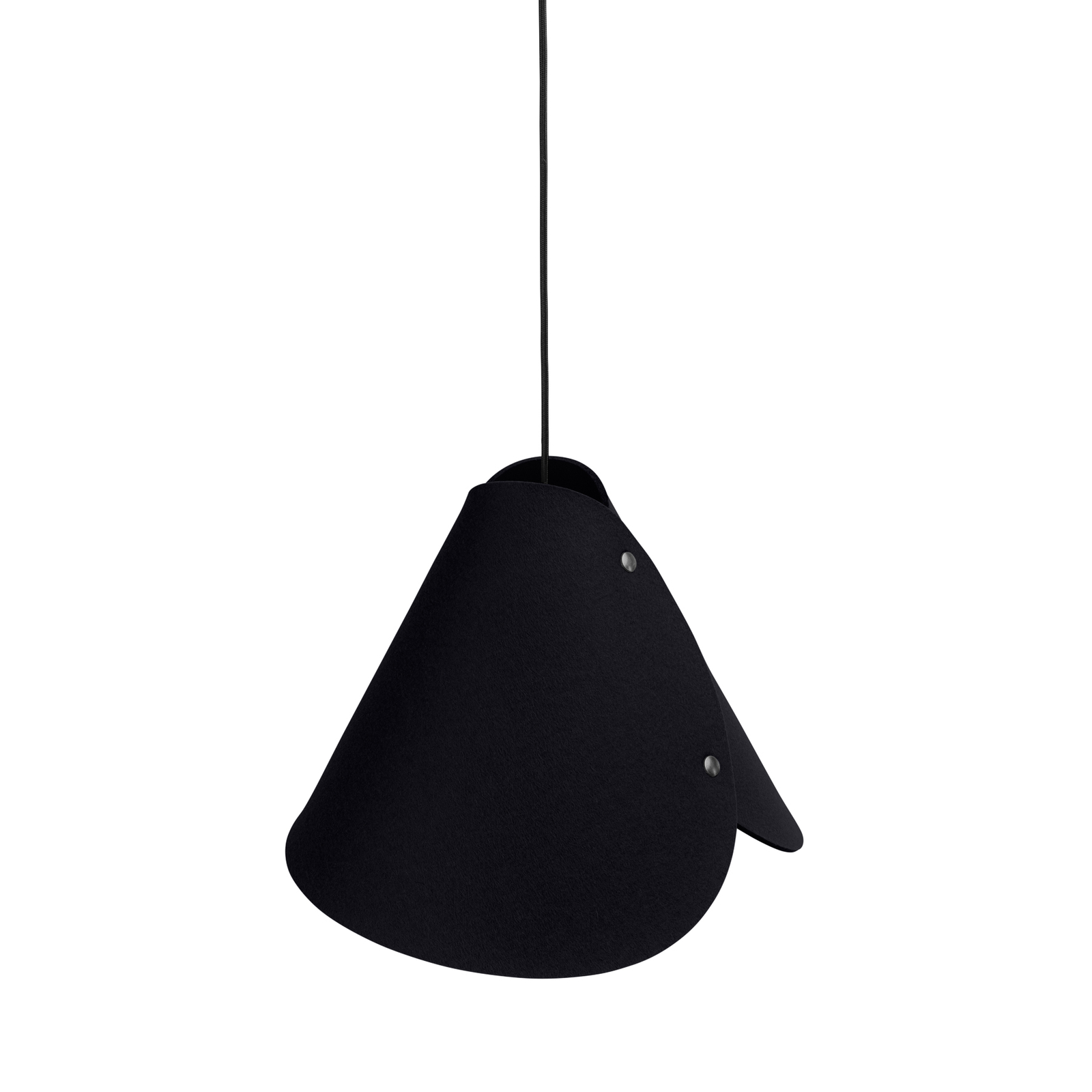 ALMUT 0314 hanglamp, conisch, 1-lamp, zwart