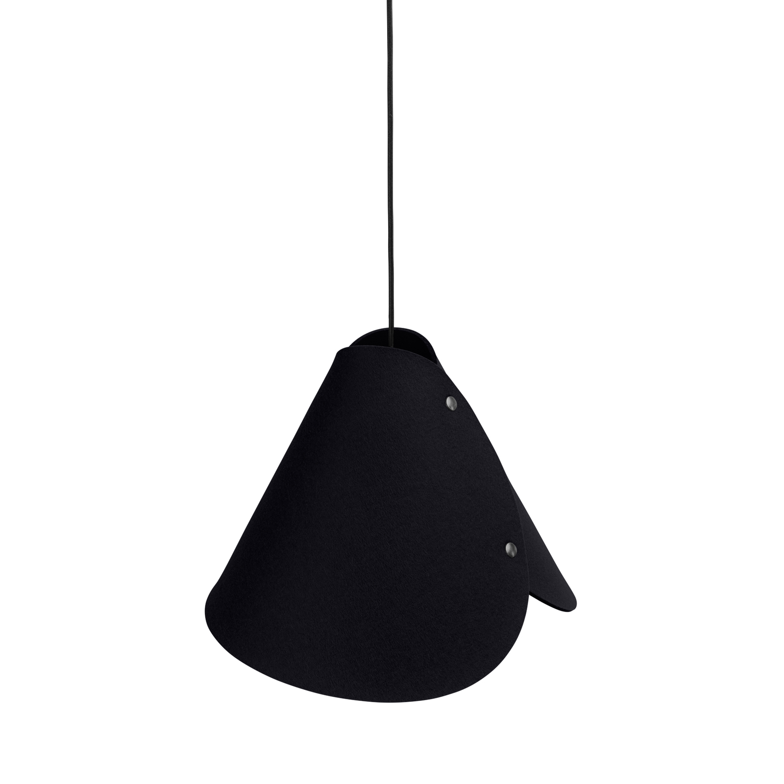 ALMUT 0314 pendant light, conical, 1-bulb, black