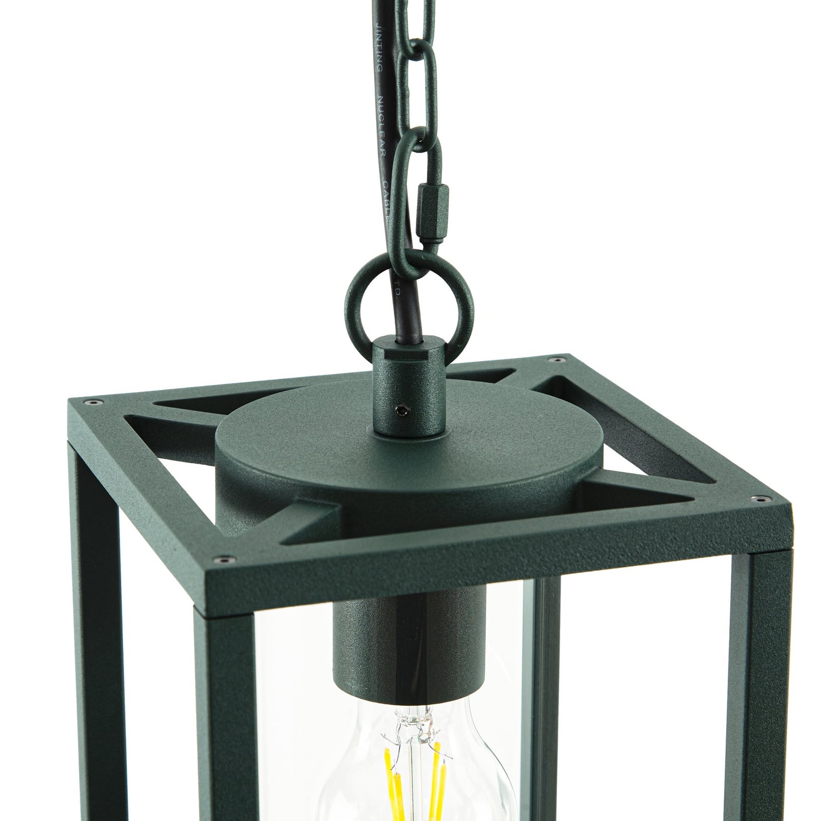 Ferda vanjska viseća svjetiljka, E27, zelena, staklo IP44 - Lucande