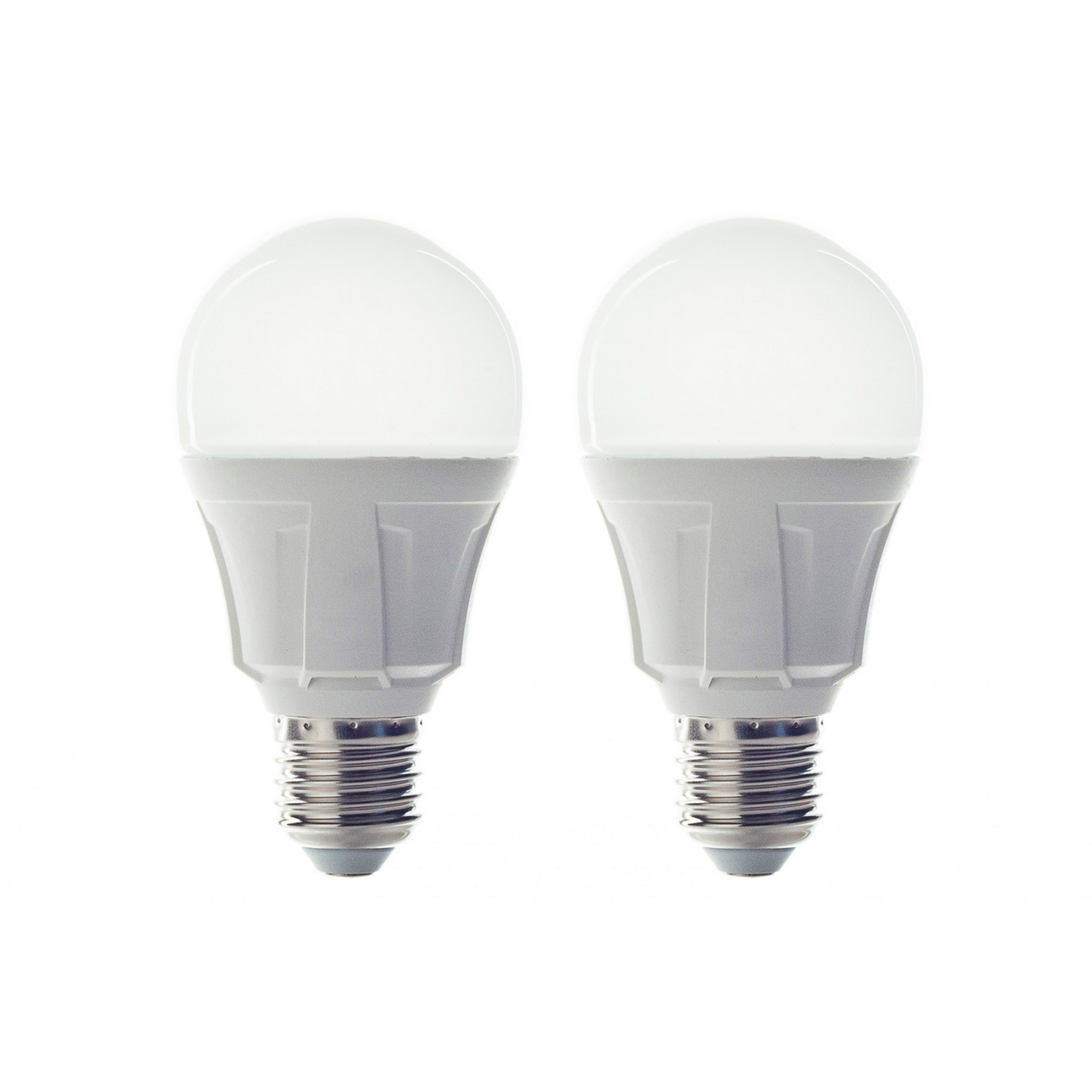 Lindby LED bulbs, E27, 11 W, opal, 3,000 K, set of 2
