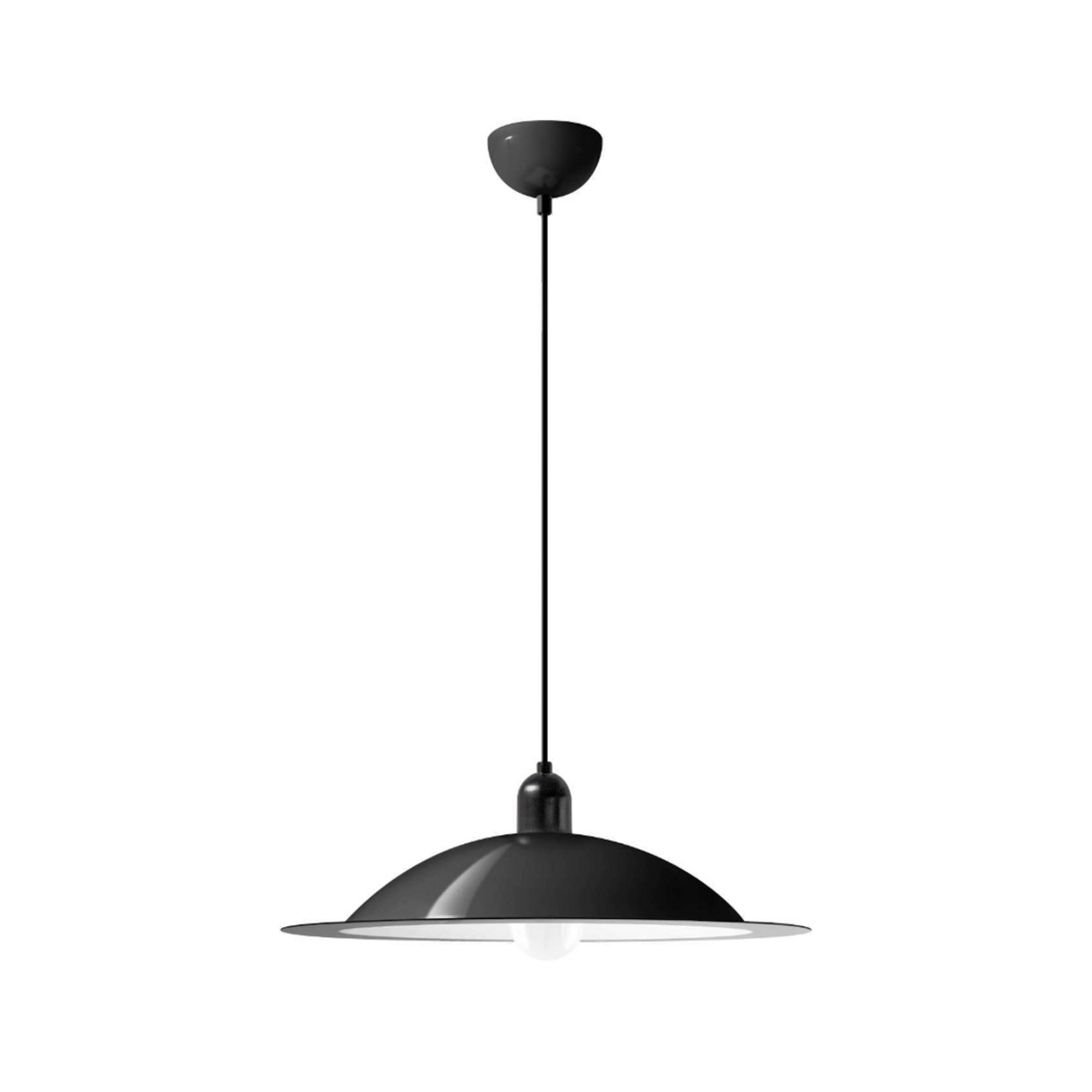 Lampada a sospensione LED Lampiatta, nera, Ø 50 cm - Stilnovo