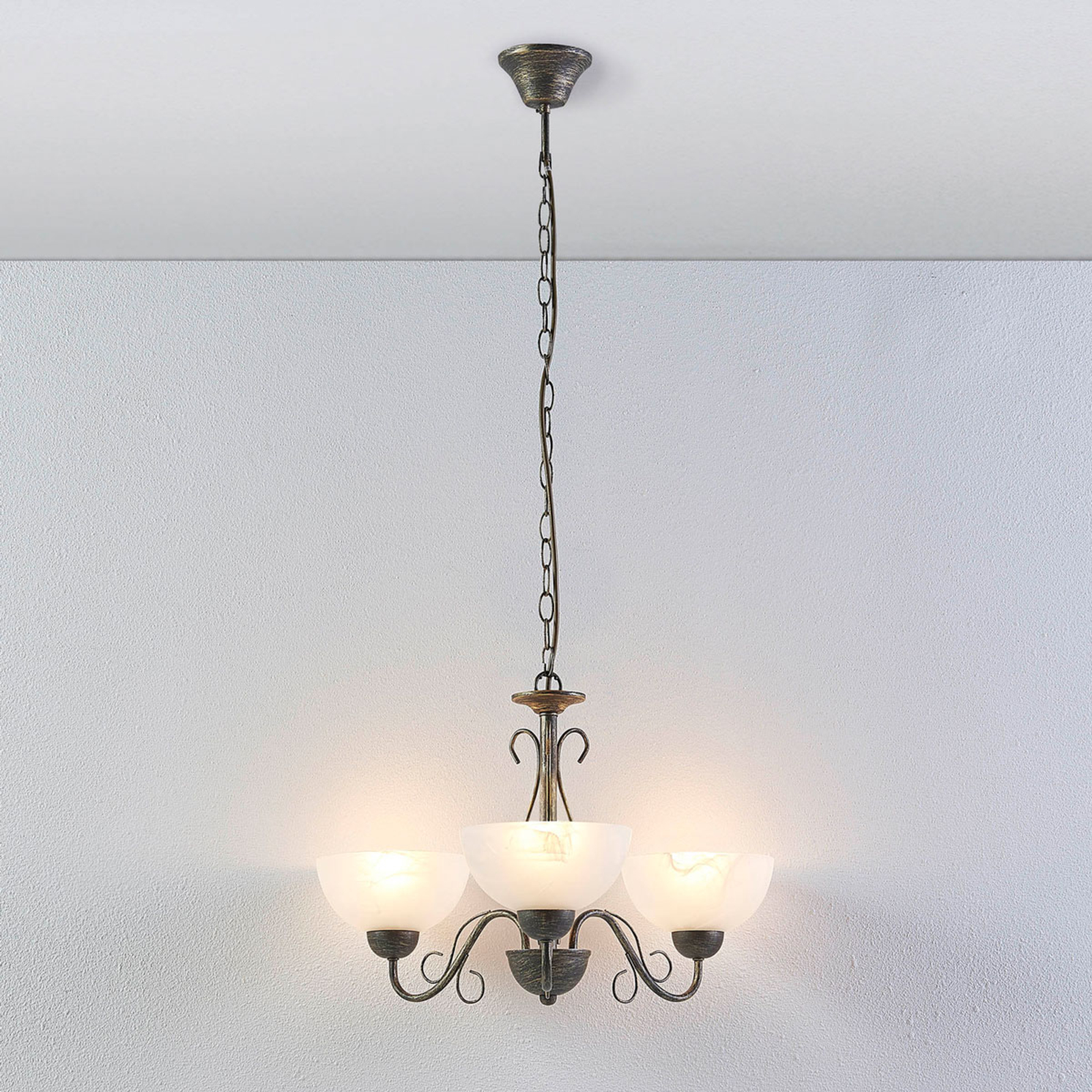 Mohija - romantikus függő lámpa, 3 izzós