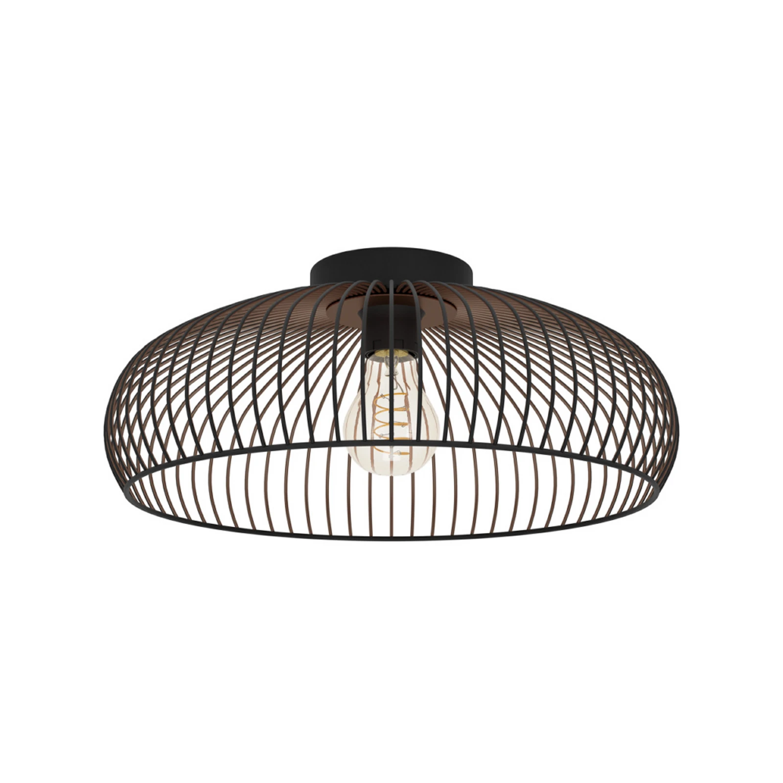 EGLO plafondlamp ALMANZORA, Ø 43 cm, zwart, E27, metaal