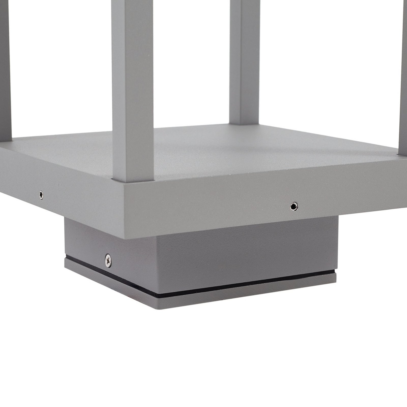 Lampă cu soclu LED Lealan, 23 cm, IP54, gri, metal - Lucande