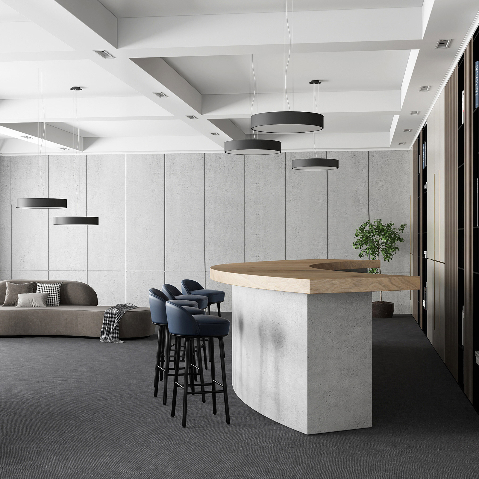 Noabelle LED hanglamp, zwart, 60 cm - Arcchio