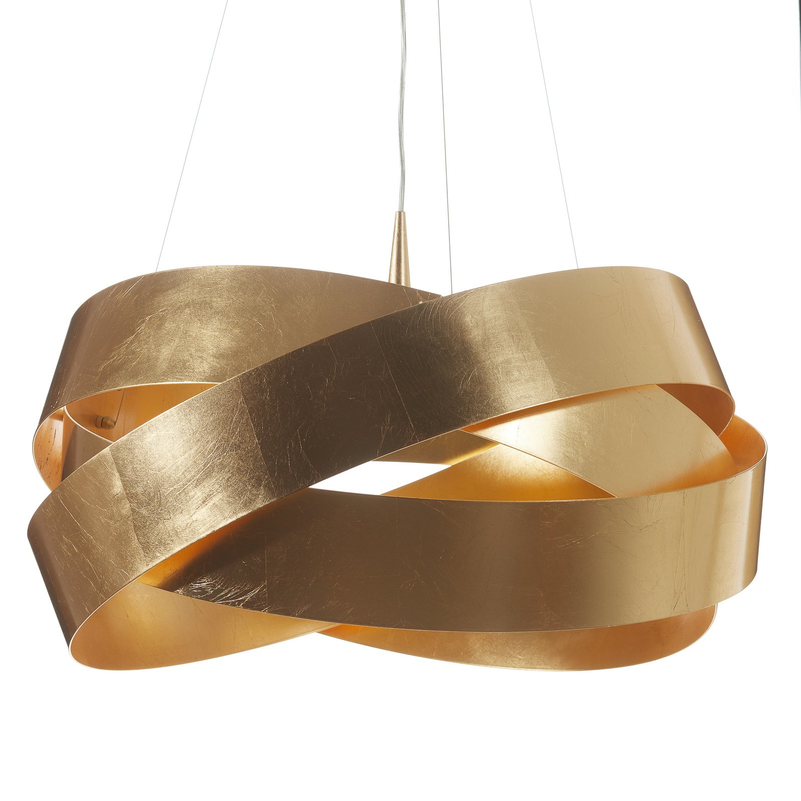 Lampada LED a sospensione Pura con foglia d’oro