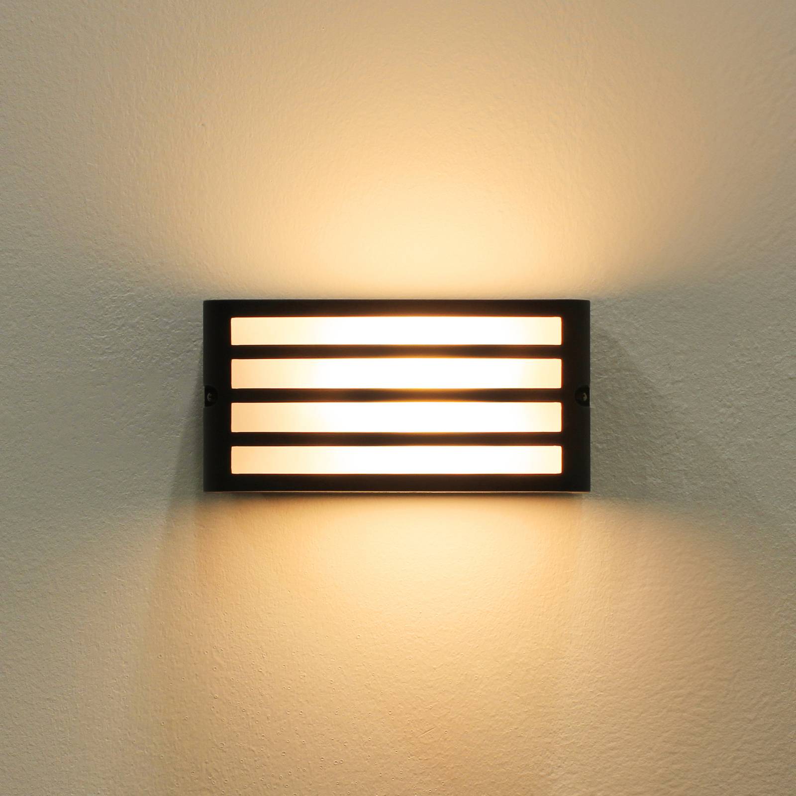Image of Eco-Light Applique da esterno Leipzig 1161118, antracite, larghezza 22 cm