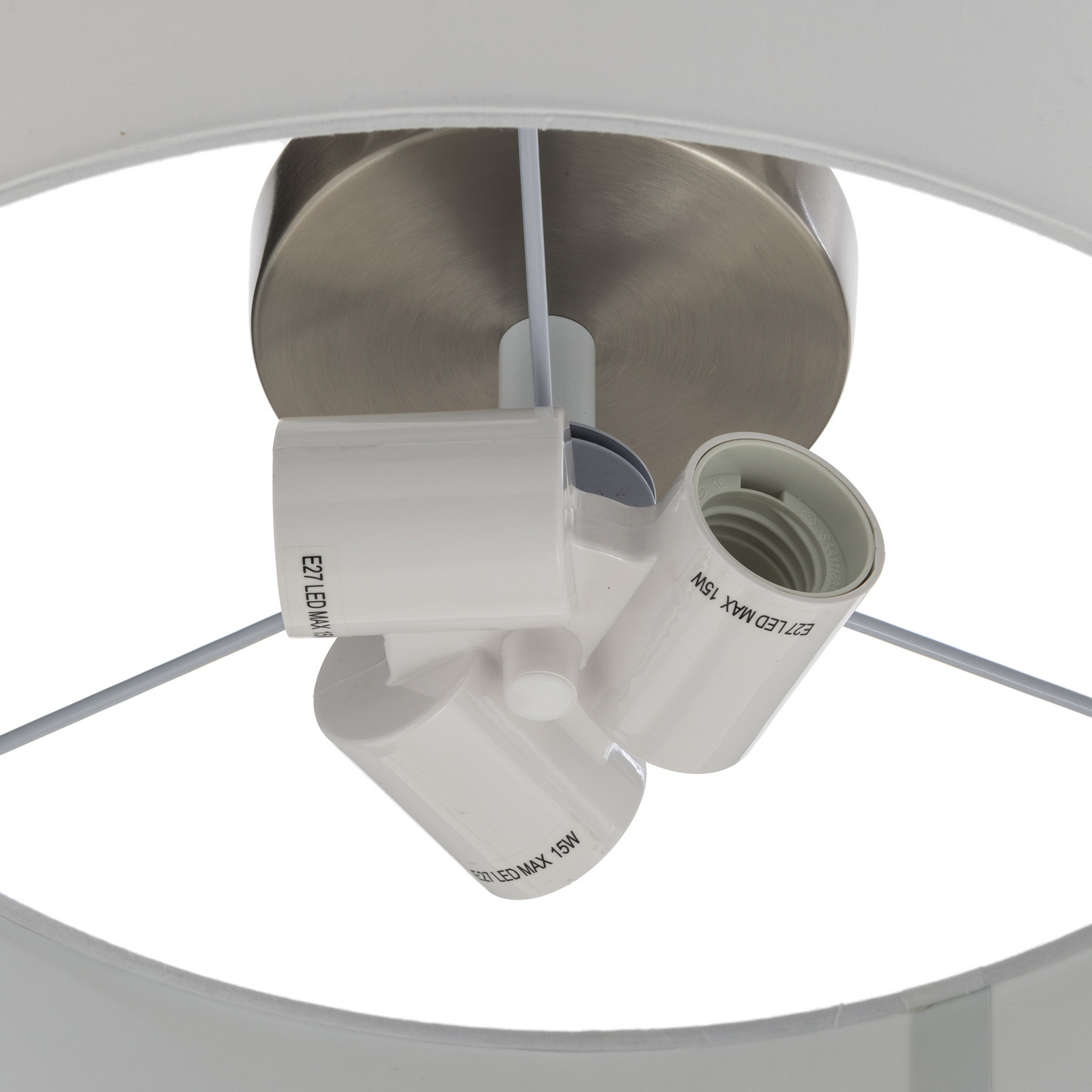 Lindby loftlampe Sebatin, Ø 40 cm, cremefarvet, stof, E27 Lindby loftlampe Sebatin, Ø 40 cm, cremefarvet, stof, E27