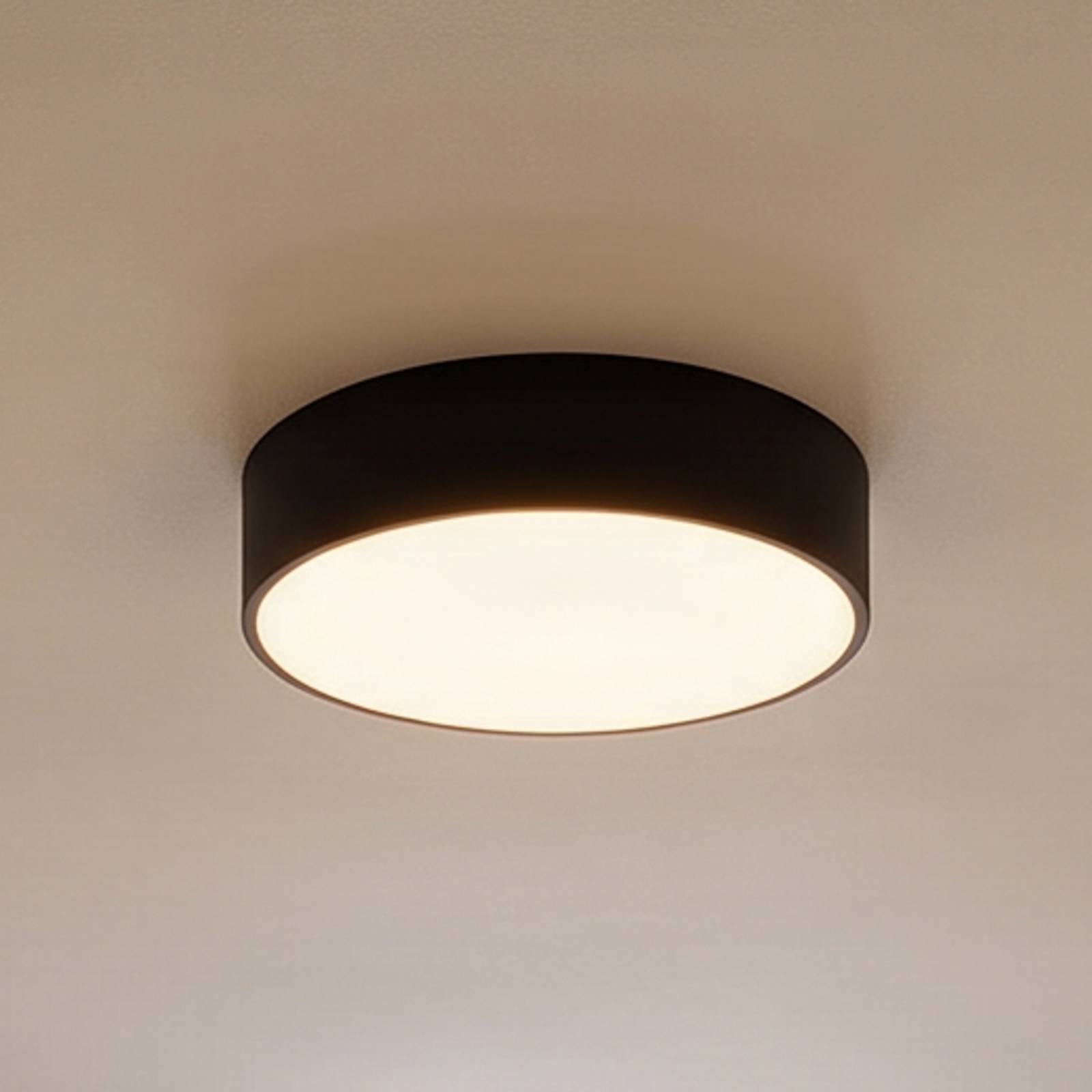 Taklampe Cleo, Ø 30 cm, IP20, svart, metall, E27