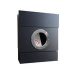 Letterman II wall letterbox with newspaper compartment, black