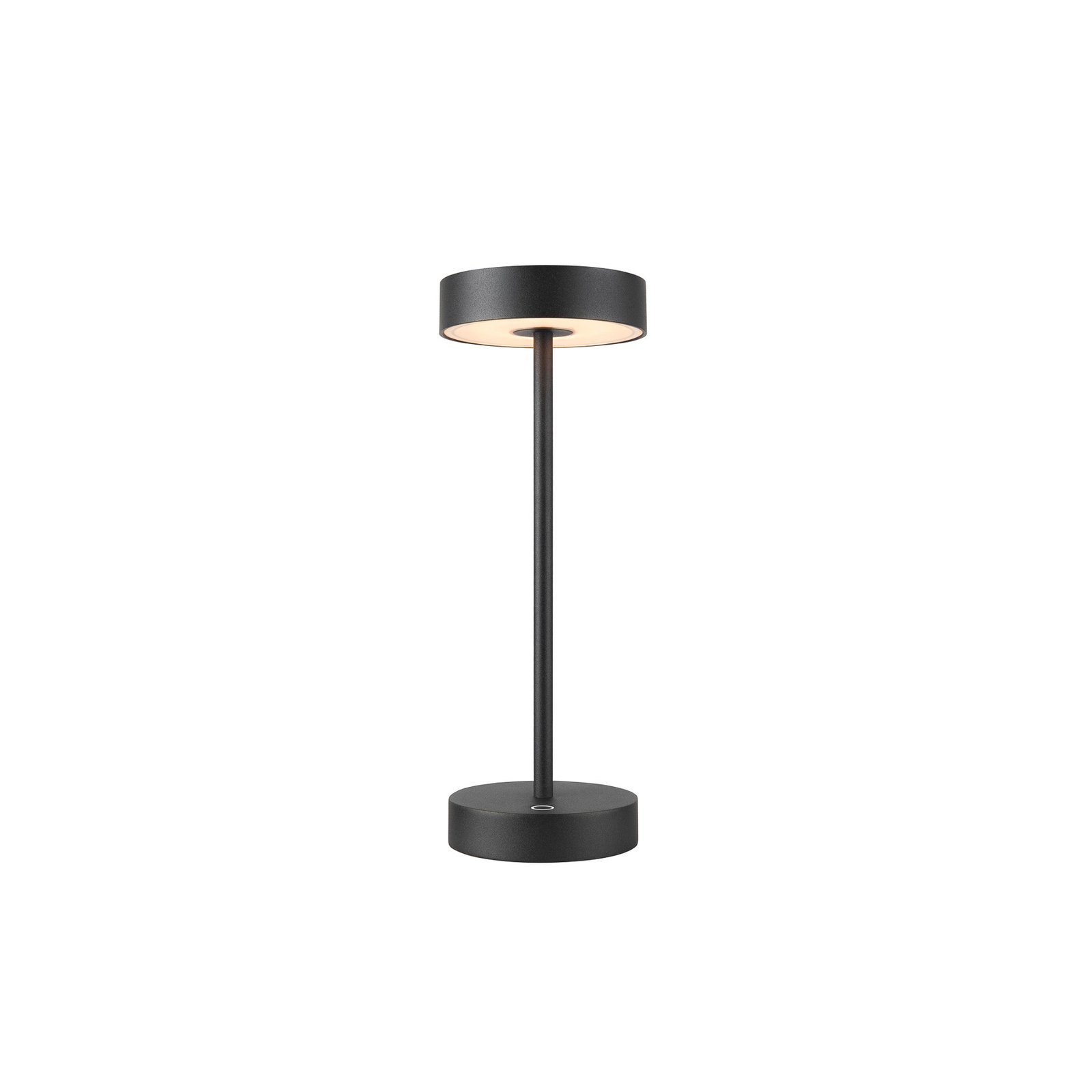 SLV LED uzlādējama lampa Vinolina, melna, CCT, alumīnija, augstums 32,3 cm