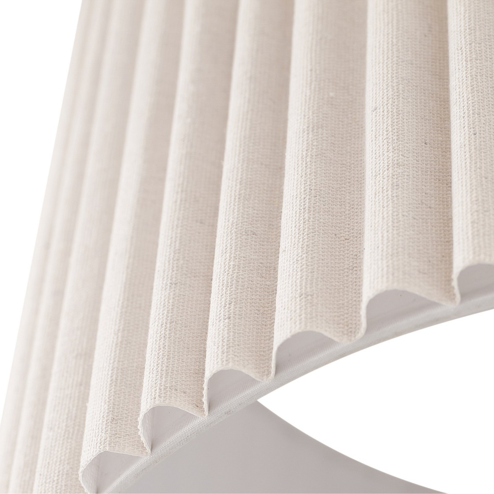 Plafonnier Libbie, Ø 45 cm, lin, couleur crème - Lindby