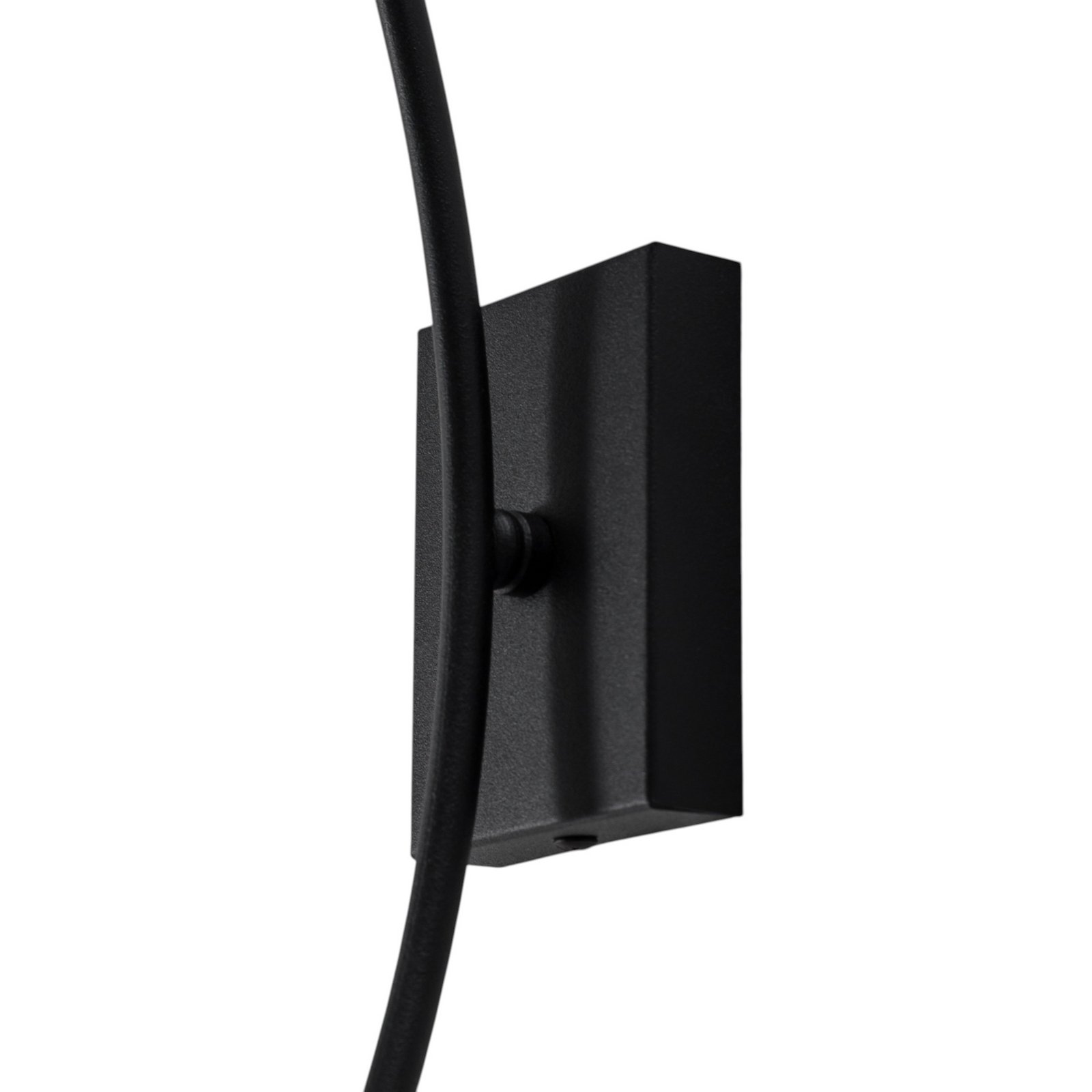 Aplique de pared Hilal 3821, negro, cristal opalino, altura 44 cm
