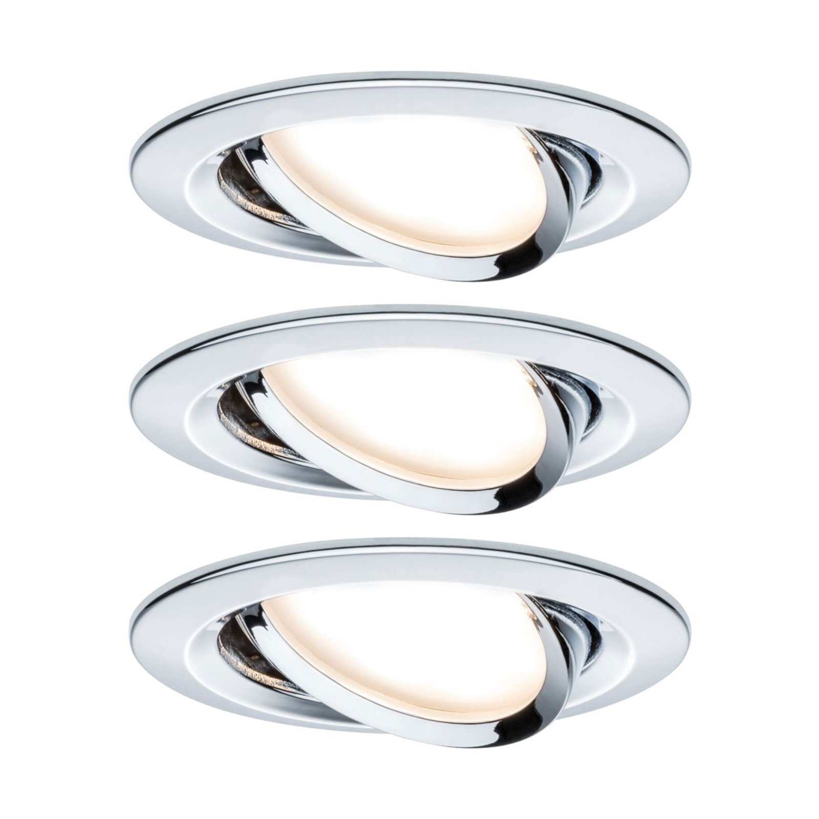 Paulmann 3 spot Nova round swivelling/3-way dimmable