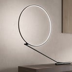 kdln Poise LED table lamp, black, height 109 cm, dimmable