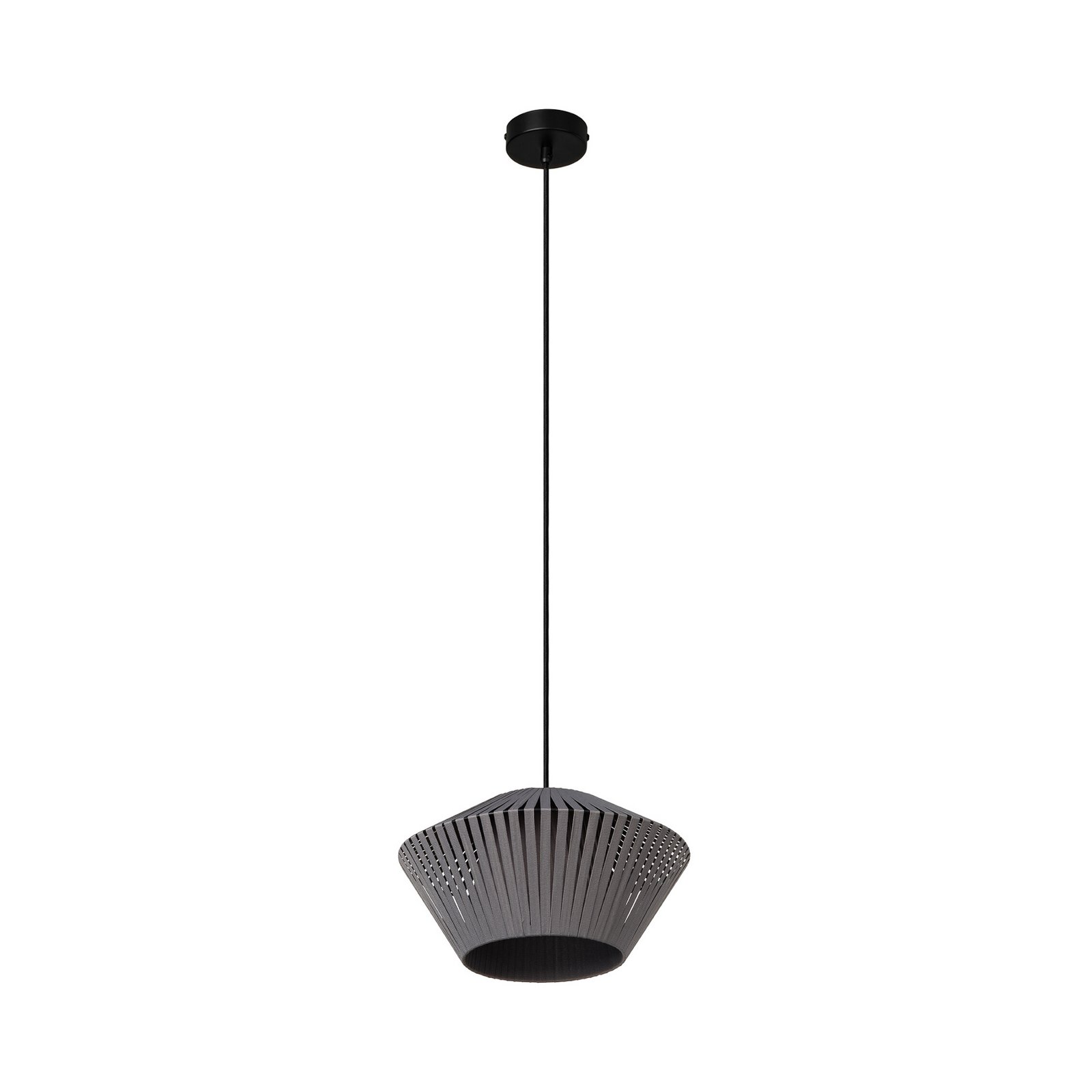 Suspension OSRAM Decor Rubans Ø 30,5 cm, gris, textile, E27