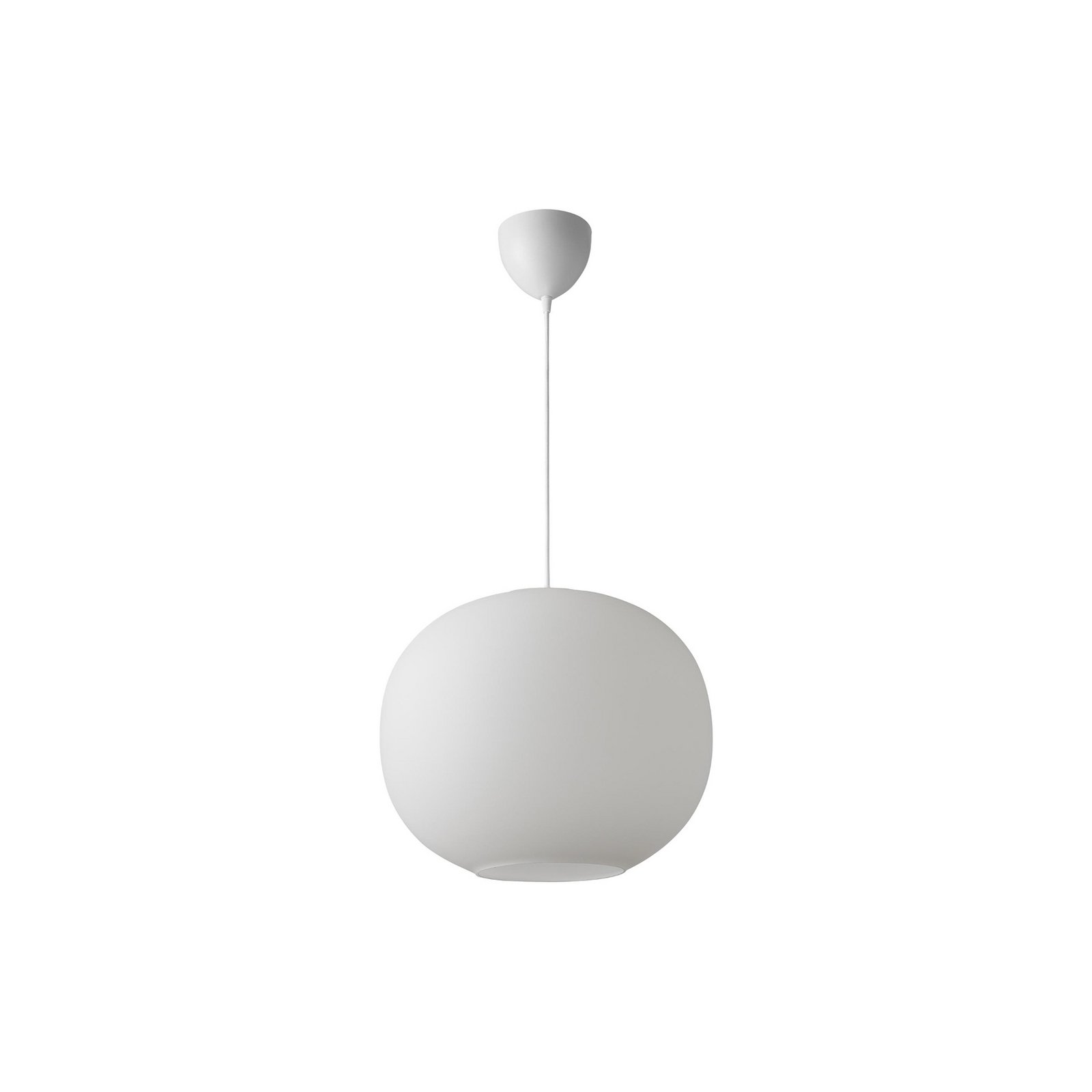 Navone hanglamp, wit, glas, Ø 40 cm, 1-lamp