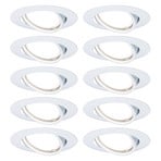 Base recessed spotlight, set of 10, white - Paulmann