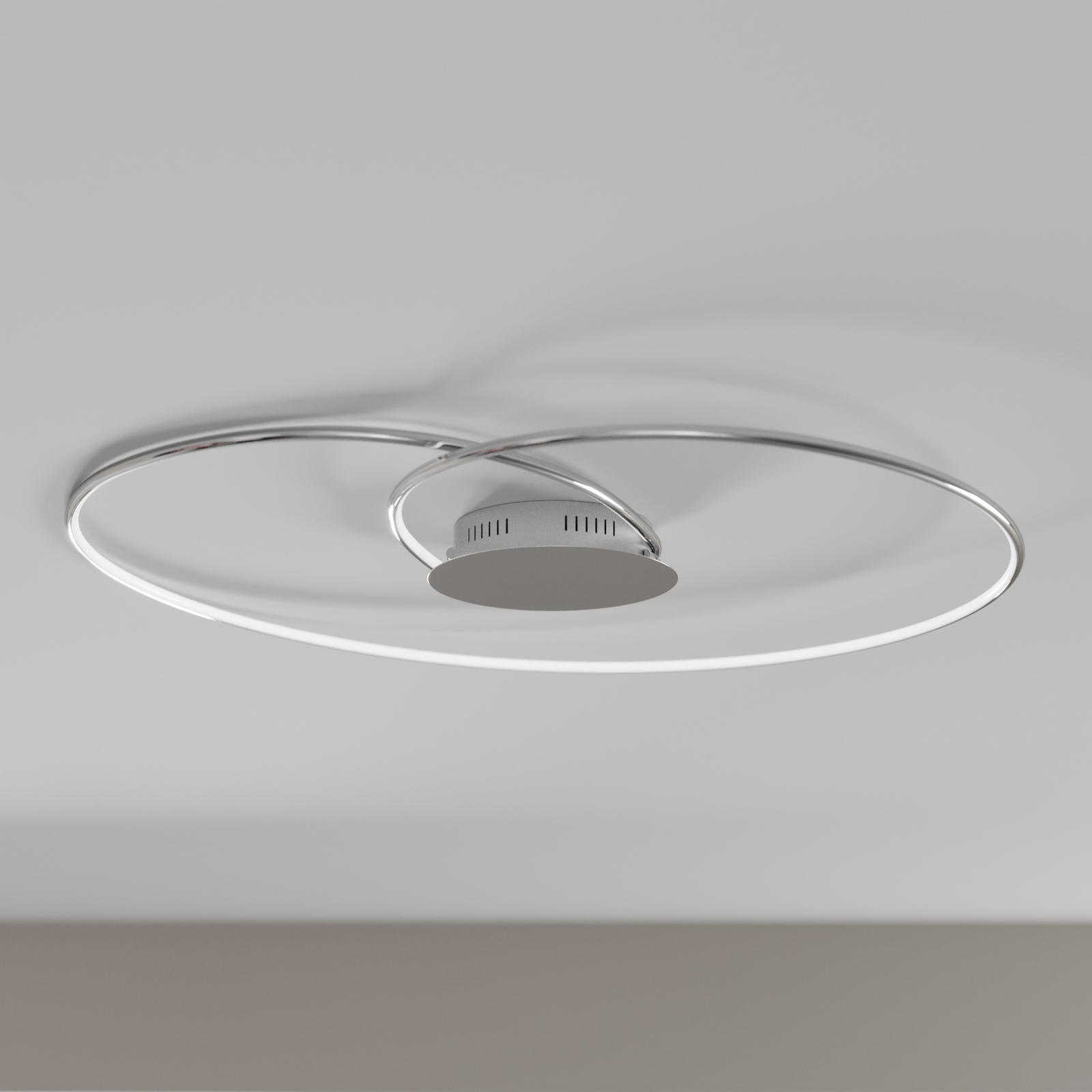 Lindby LED осветление за таван Joline, цвят хром, 90 cm, метал