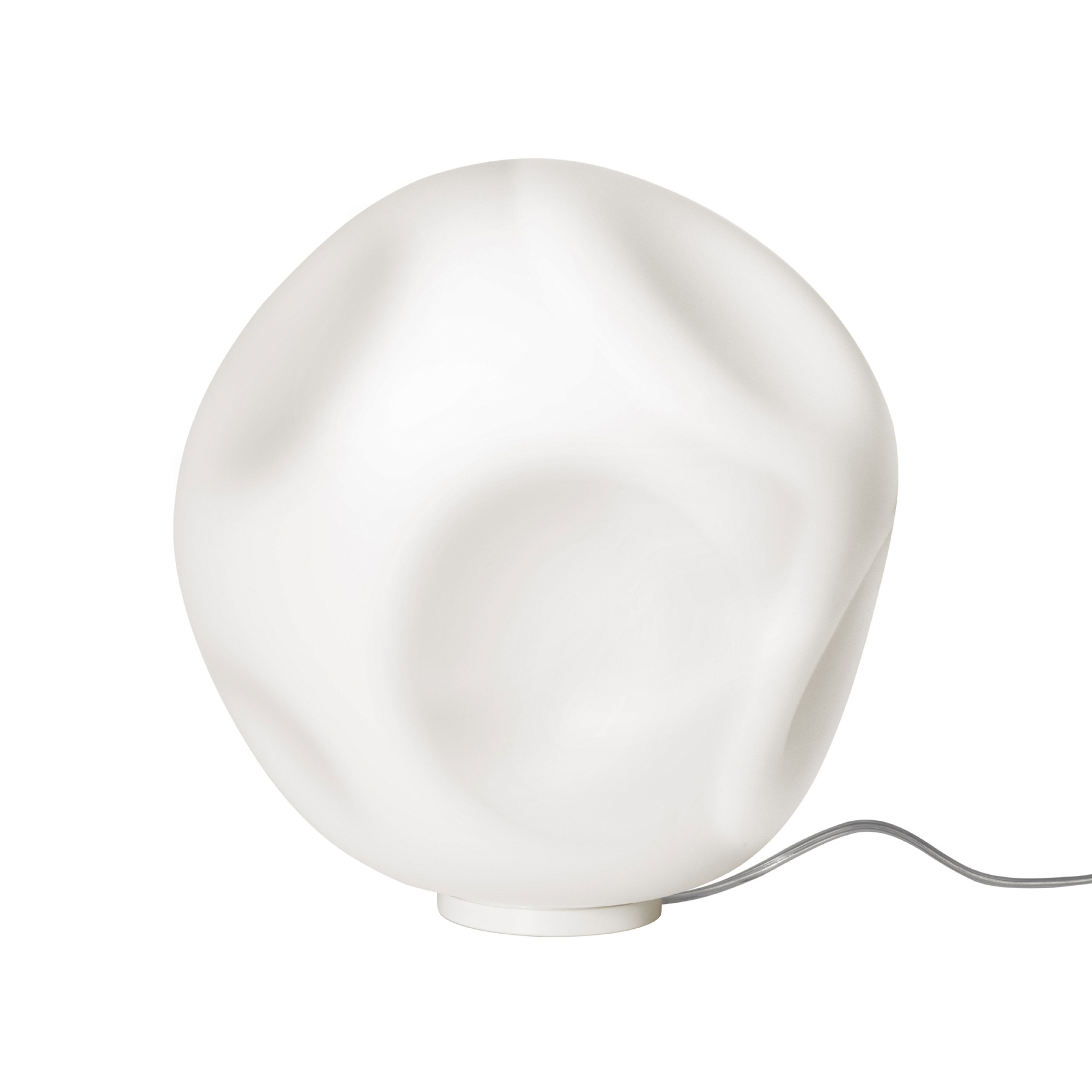 Hoba Grande Tischlampe, Ø 36 cm, ein/aus, Glas - Foscarini